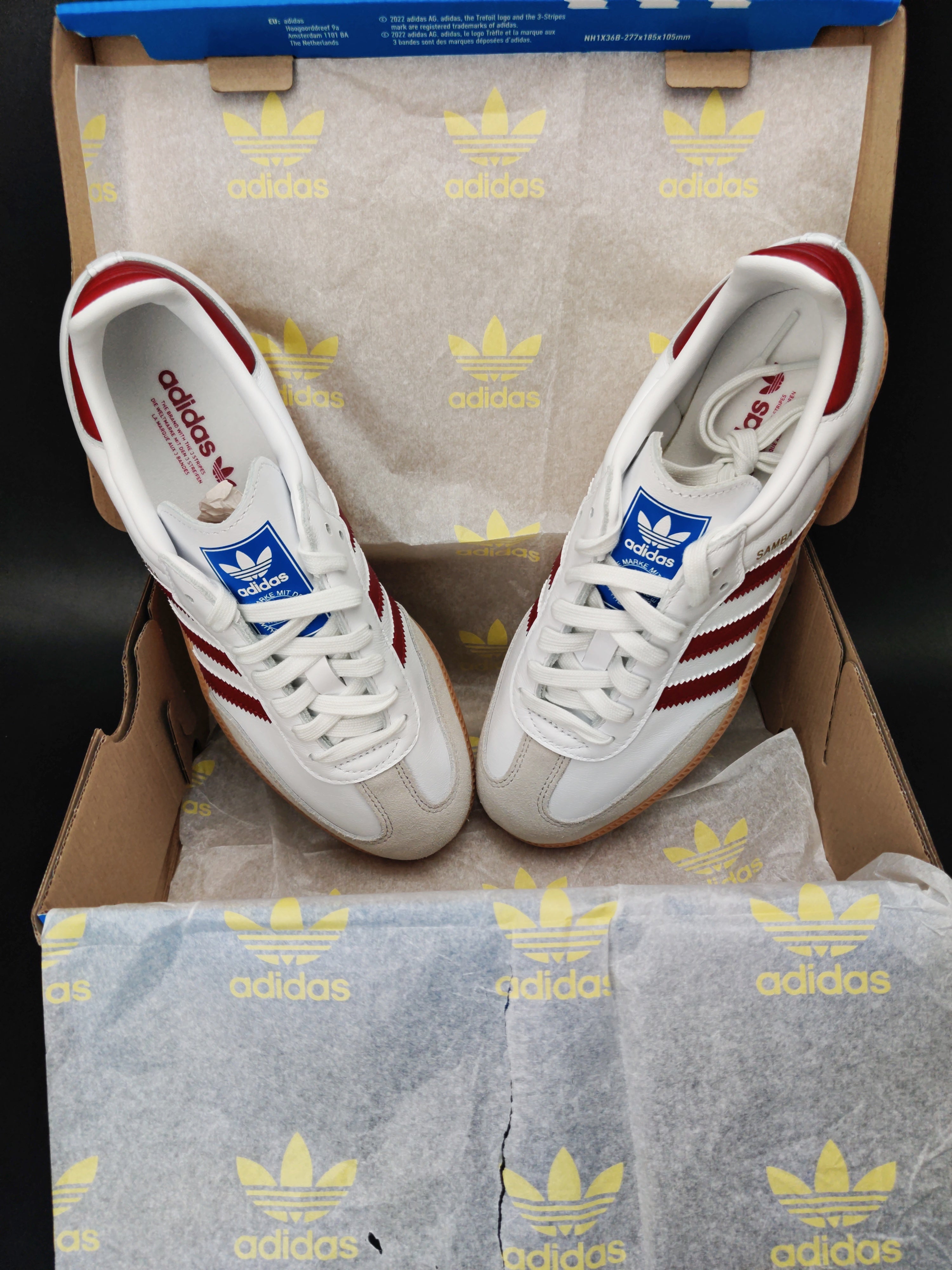 adidas Samba OG 'Cloud White/Collegiate Burgundy'