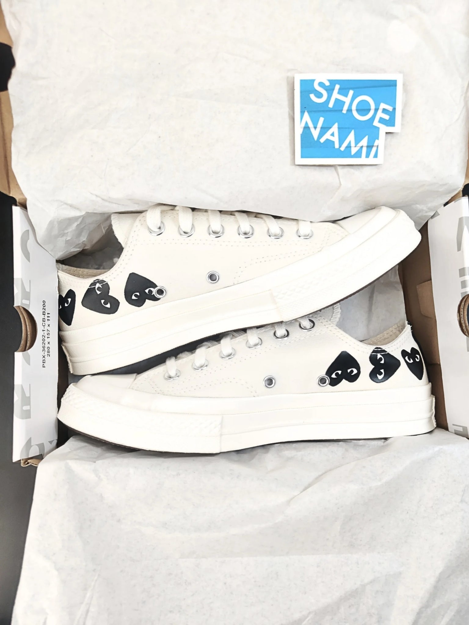 Converse X Comme Des Garçons CDG Play Chuck Taylor 'Multi-Heart Milk White'