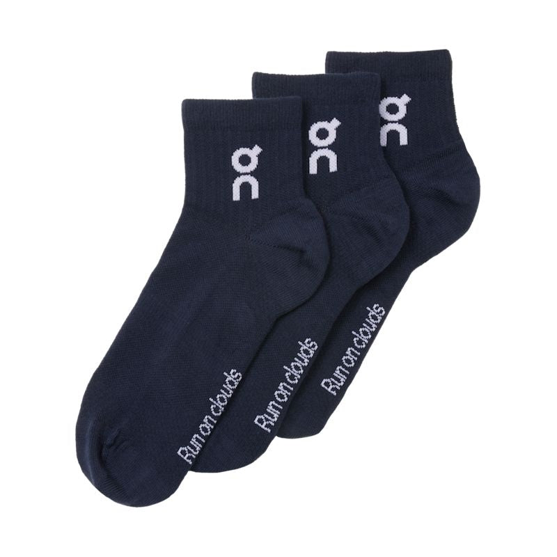 On Cloud Logo Socks Mid 3-Pack 'Navy'