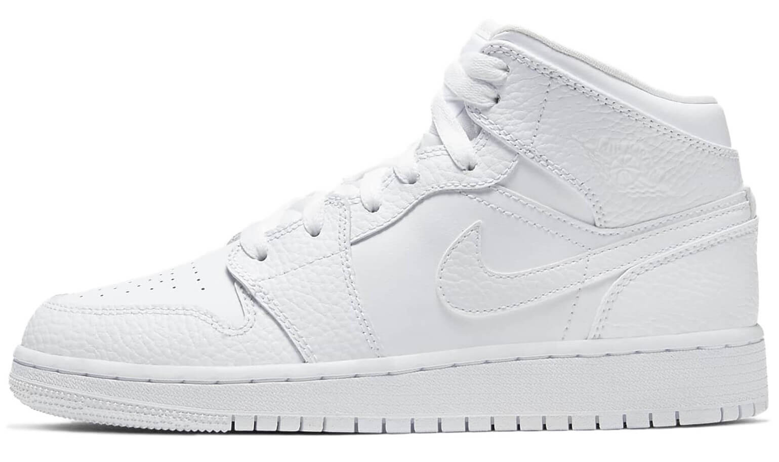 Air Jordan 1 Mid (GS) 'Triple White'