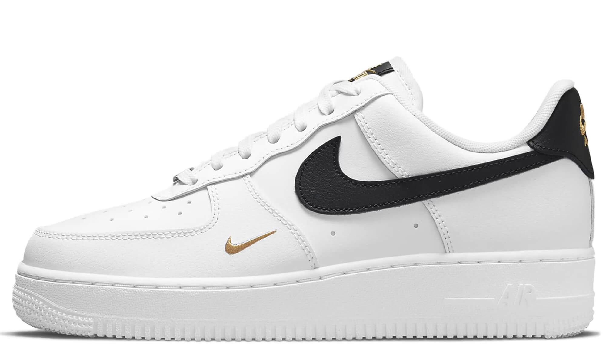 Nike air force 1 07 sneaker low white metallic gold Clearance