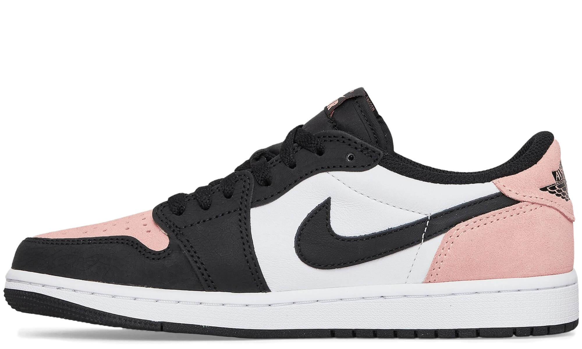 Pink white hotsell black jordan 1