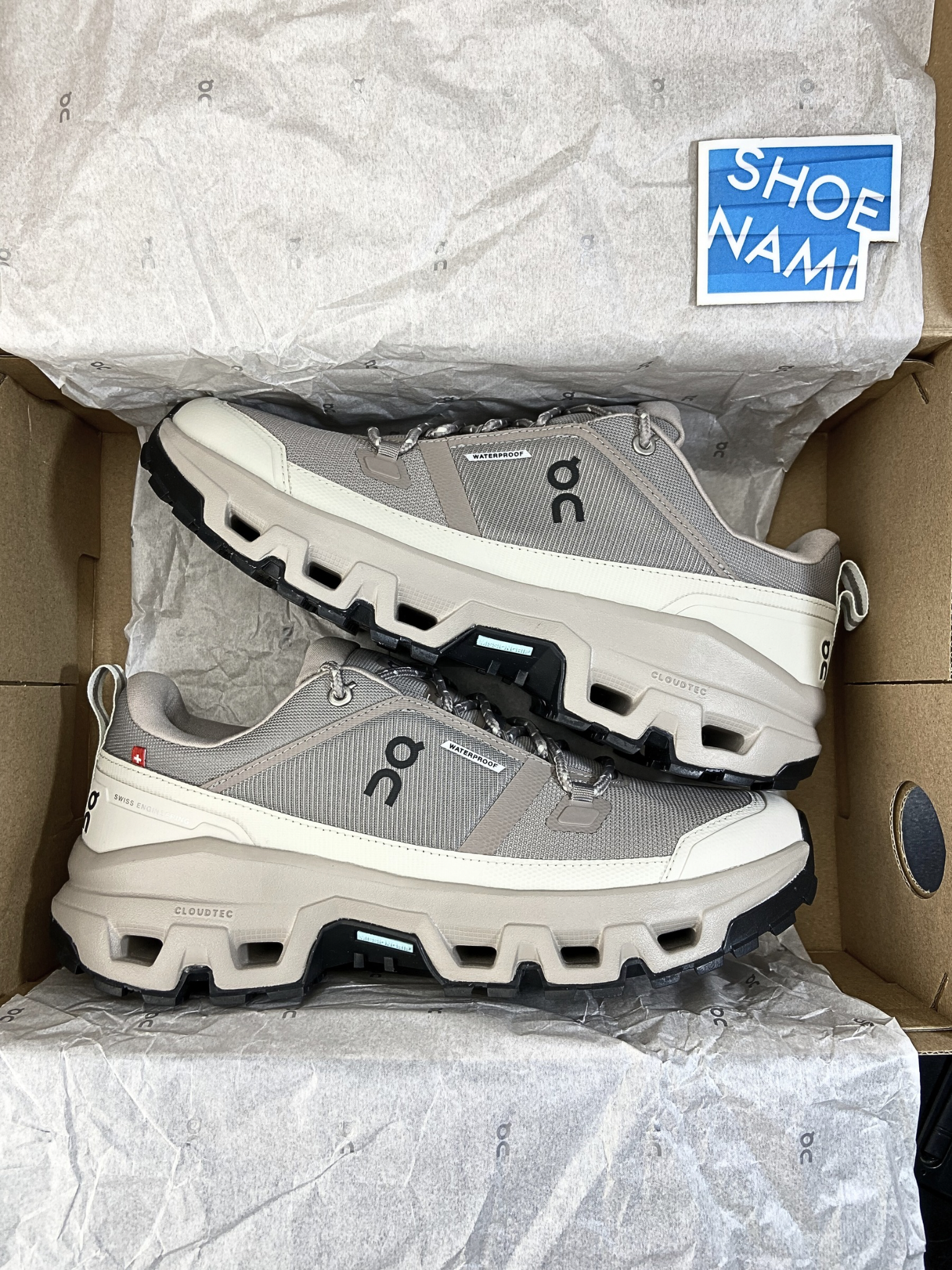 On Cloudrock Low Waterproof 'Cinder Fog'