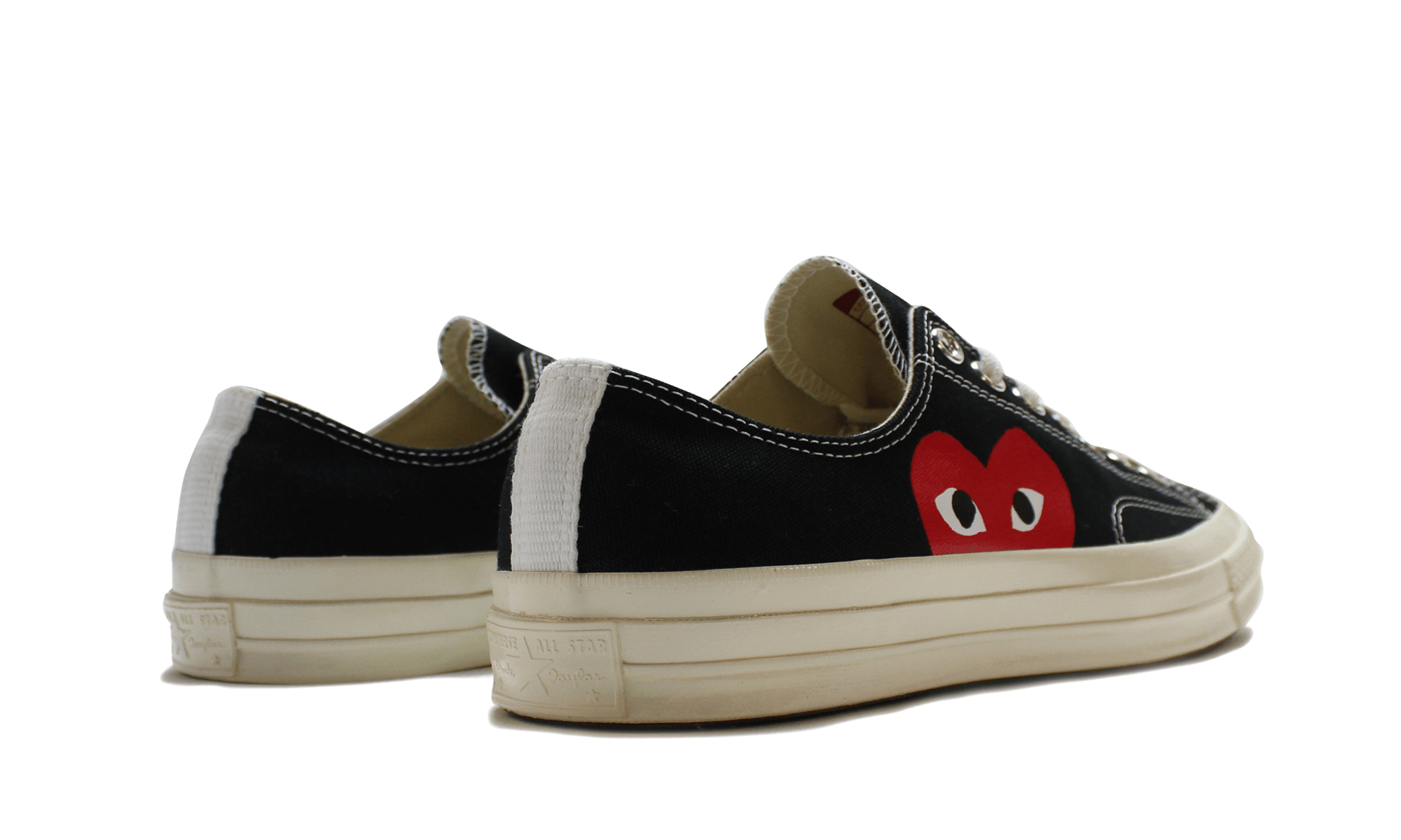 Converse X Comme Des Garçons CDG Play Chuck Taylor 'Low-Top Black' (With Stain)