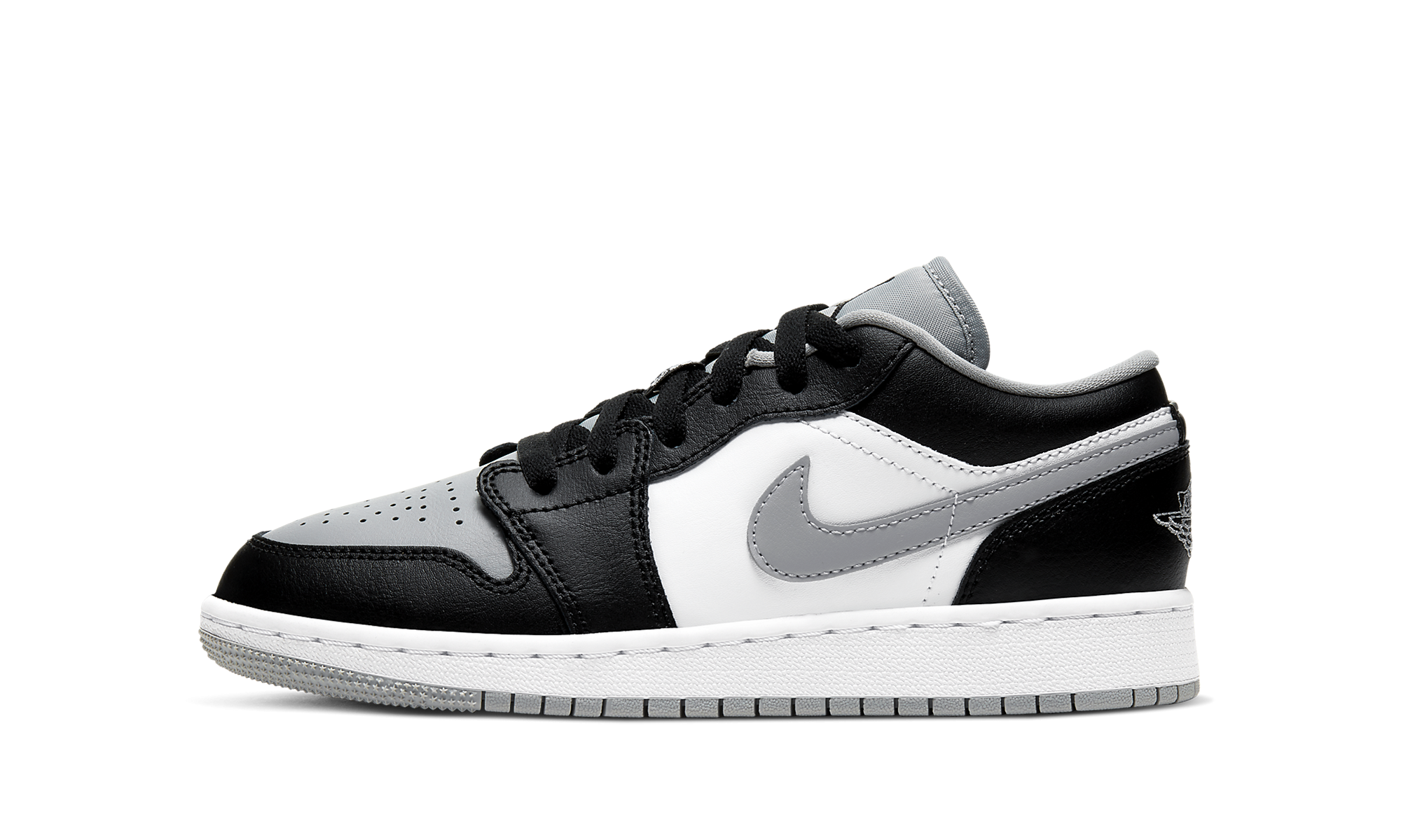 Air Jordan 1 Low (GS) 'Black/Light Smoke'
