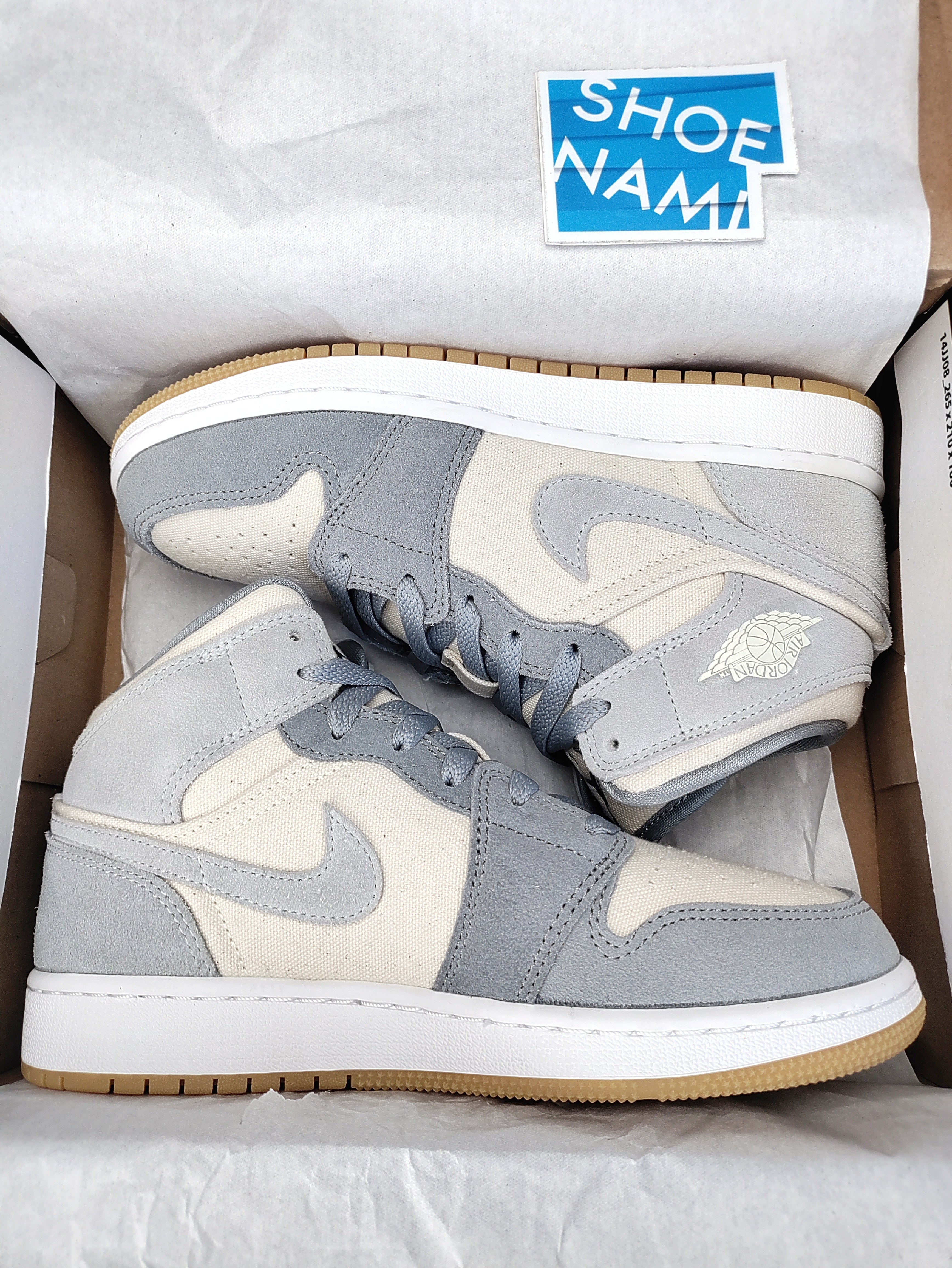 Air Jordan 1 Mid SE (GS) 'Coconut Milk/Particle Grey'