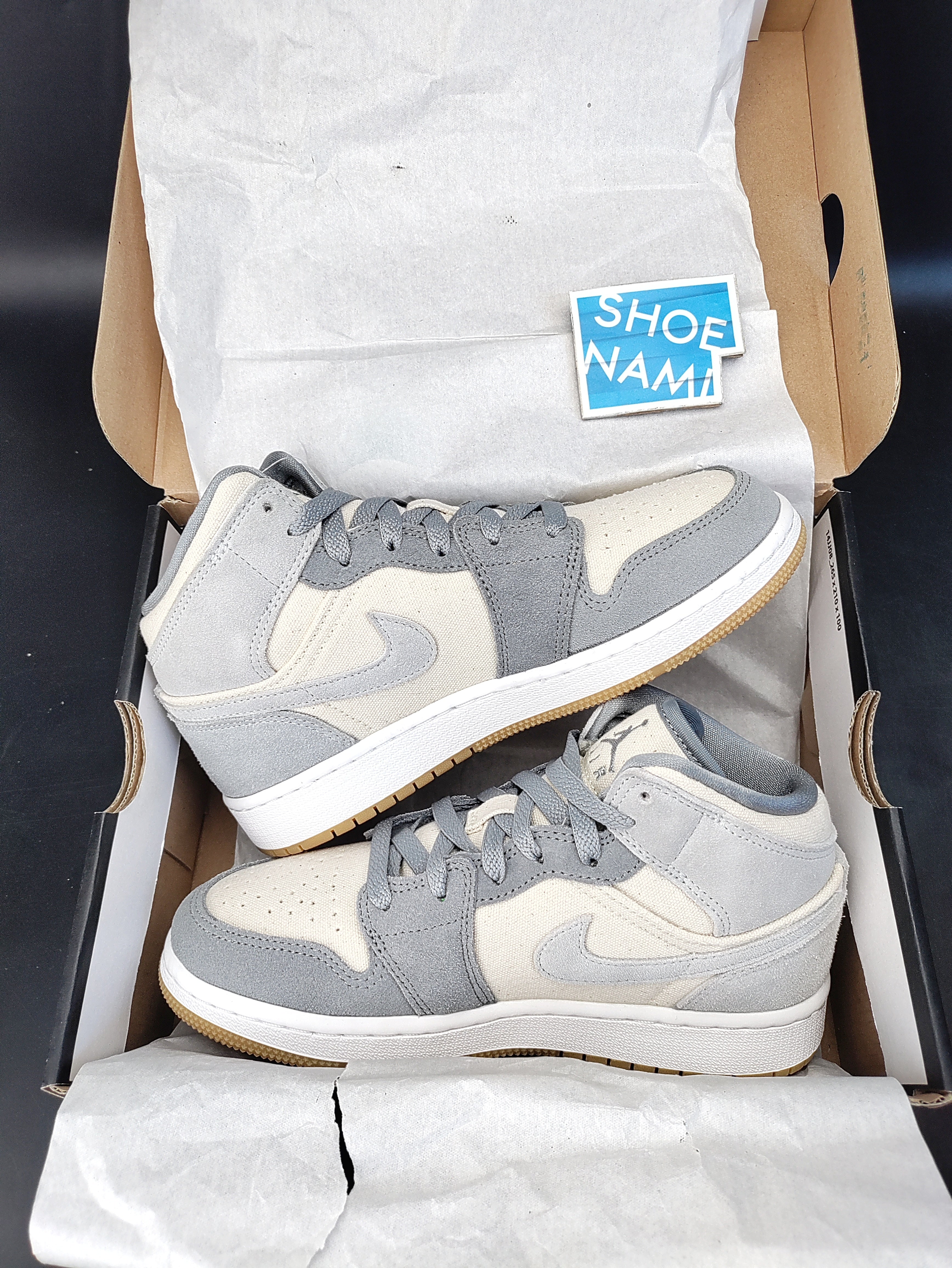 Air Jordan 1 Mid SE (GS) 'Coconut Milk/Particle Grey'