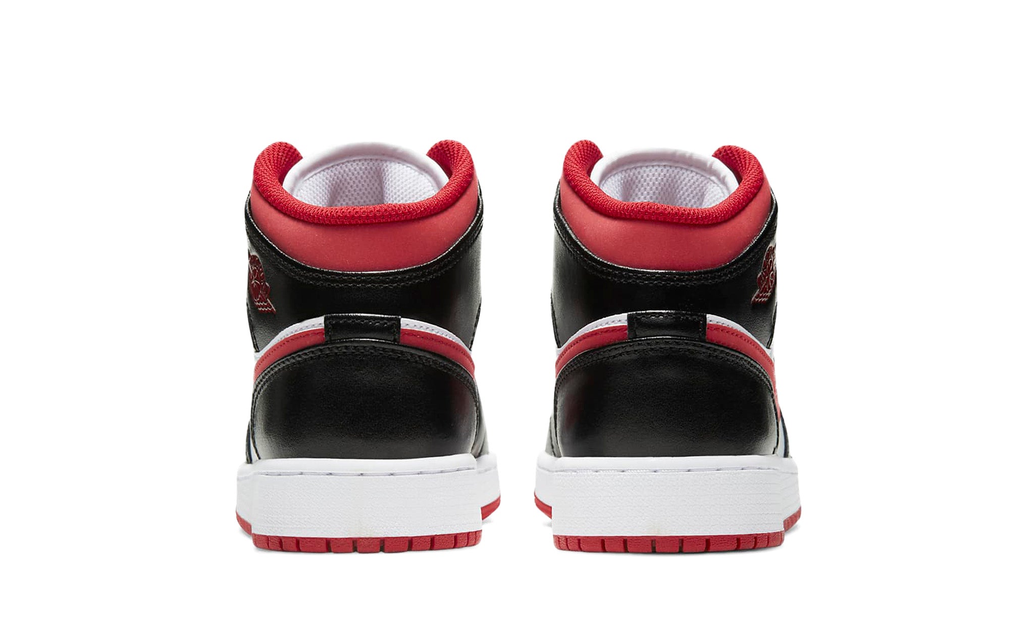 Air Jordan 1 Mid (GS) 'White/Gym Red/Black'