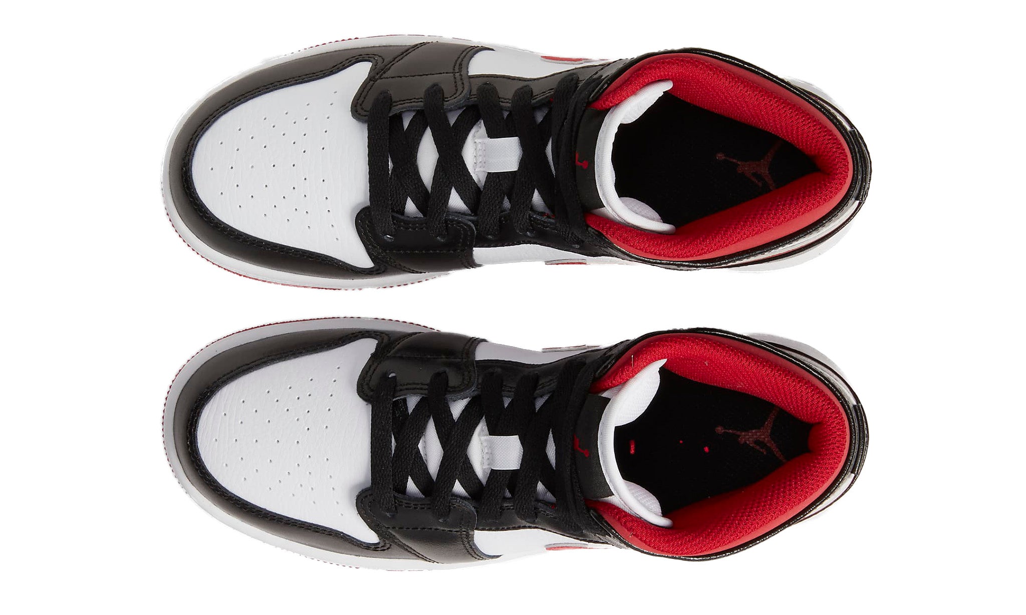 Air Jordan 1 Mid (GS) 'White/Gym Red/Black'