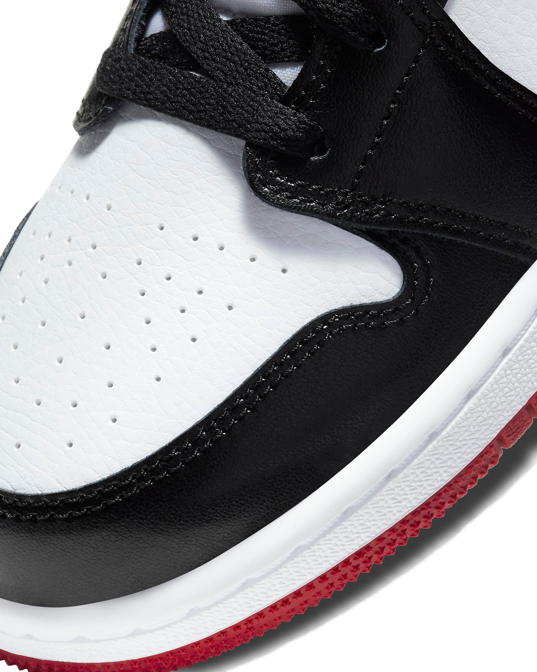 Air Jordan 1 Mid (GS) 'White/Gym Red/Black'