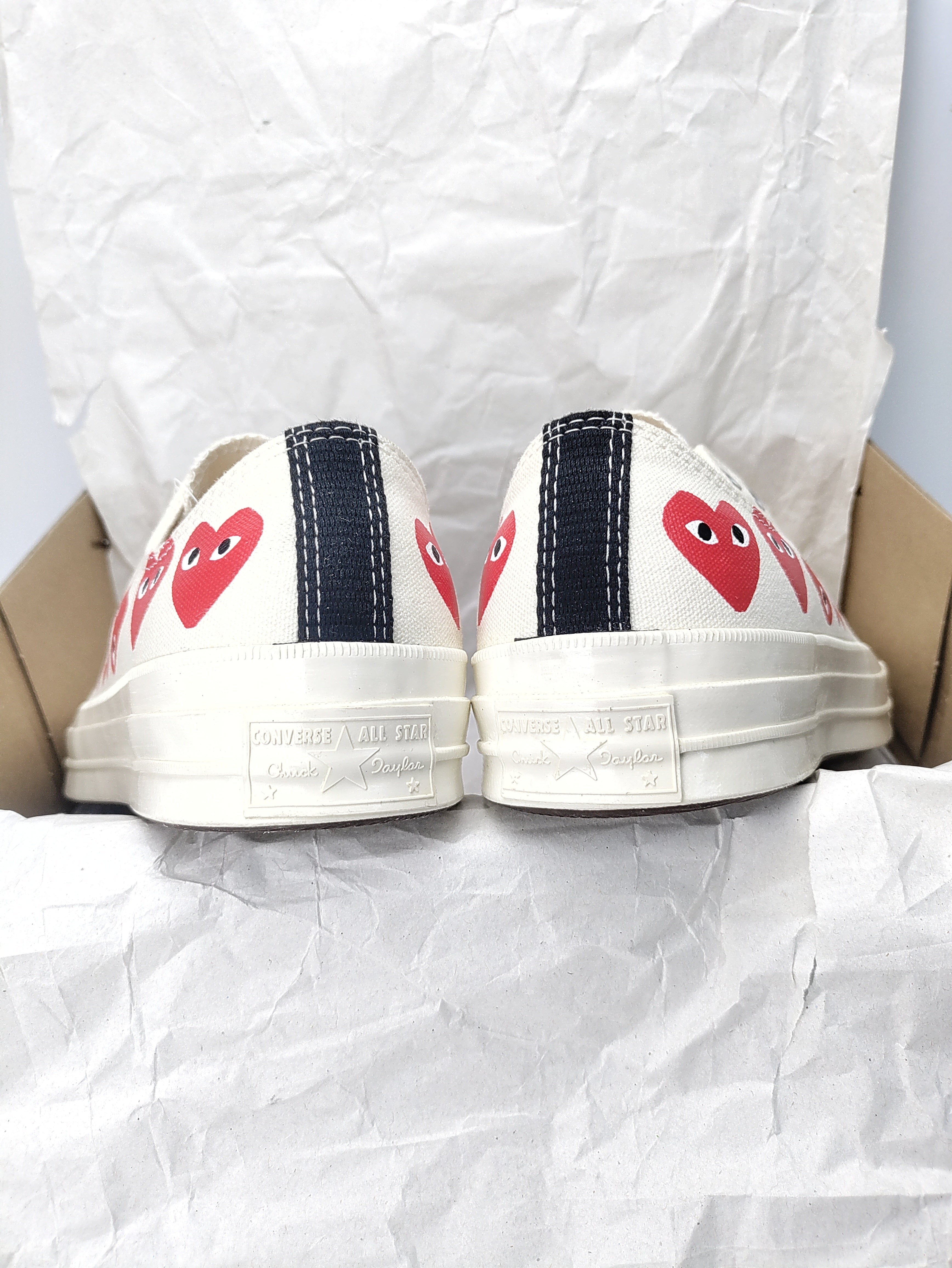 Converse X Comme Des Garçons CDG Play Chuck Taylor 'Low-Top Multi Heart White'