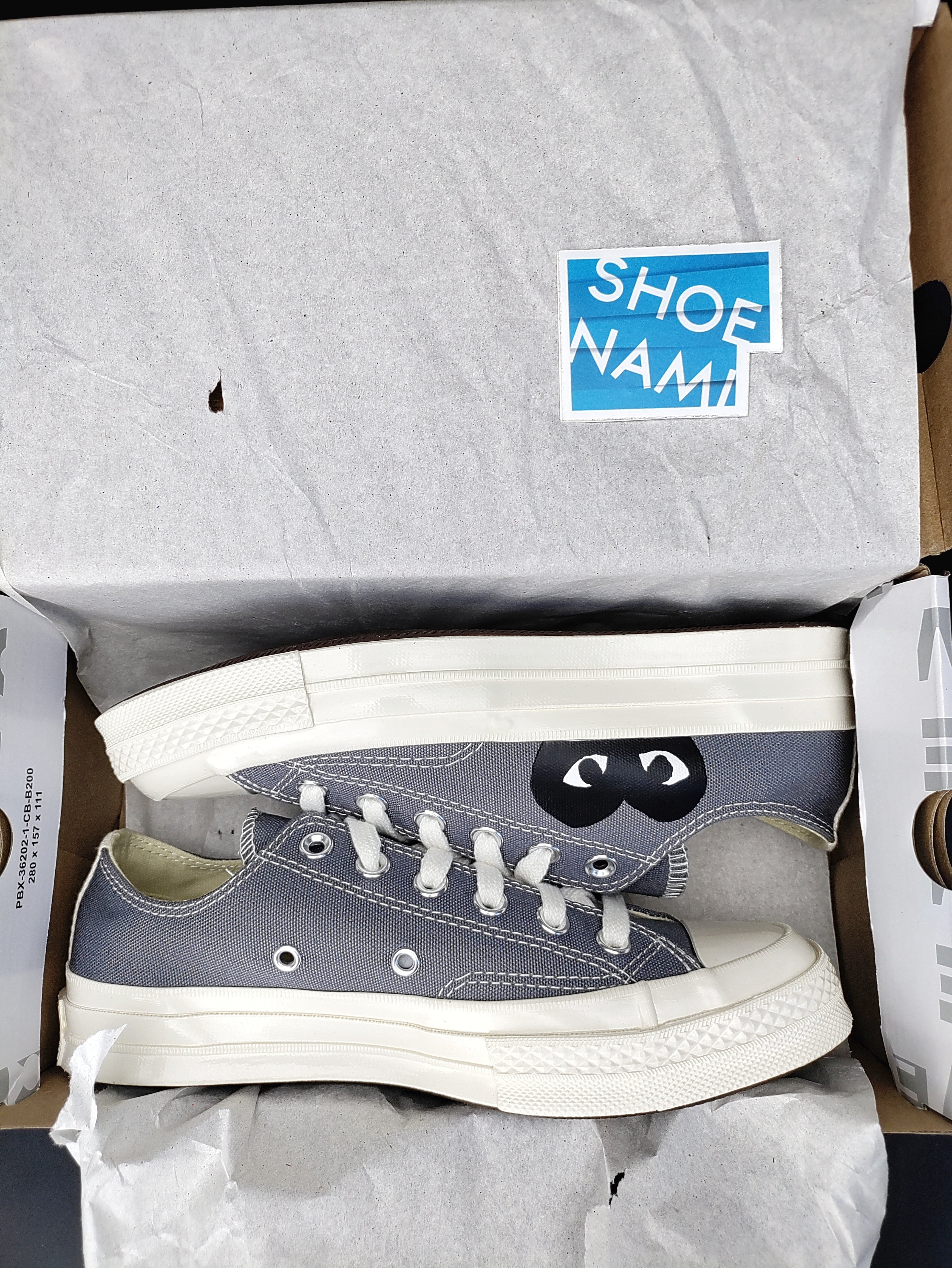Converse X Comme Des Garçons CDG Play Chuck Taylor 'Low-Top Steel Grey'