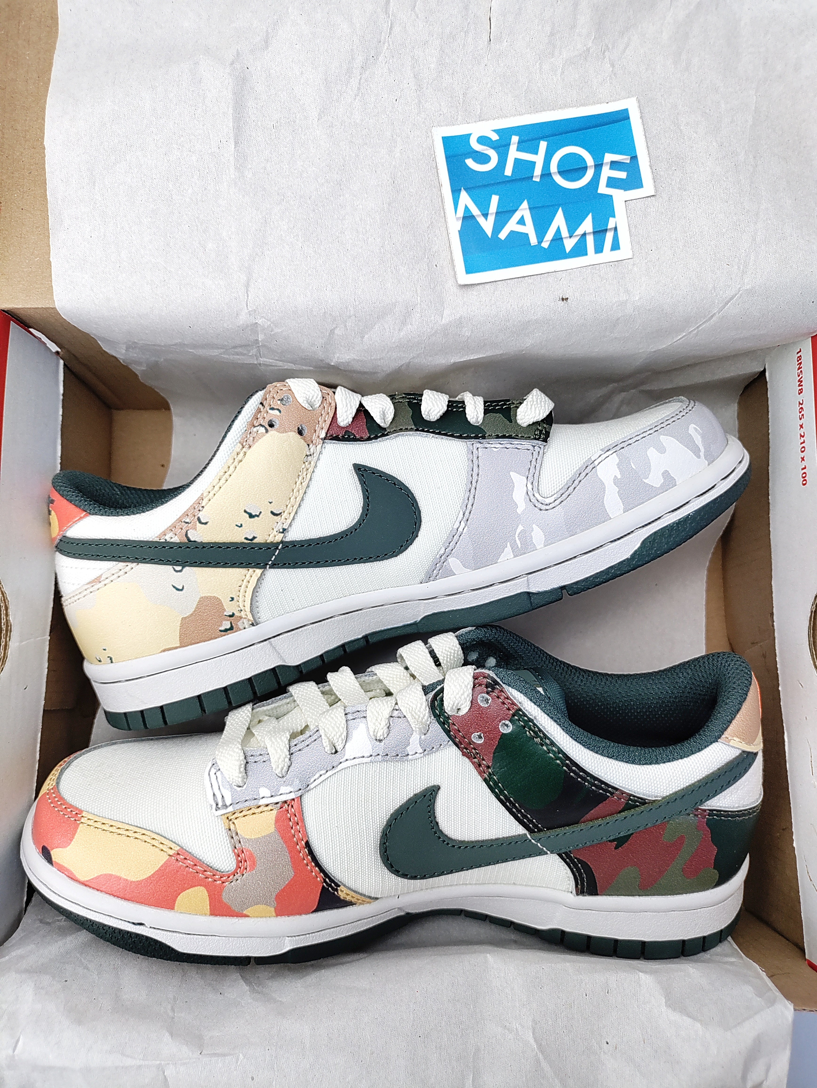 Nike Dunk Low SE (GS) 'Sail Multi-Camo'