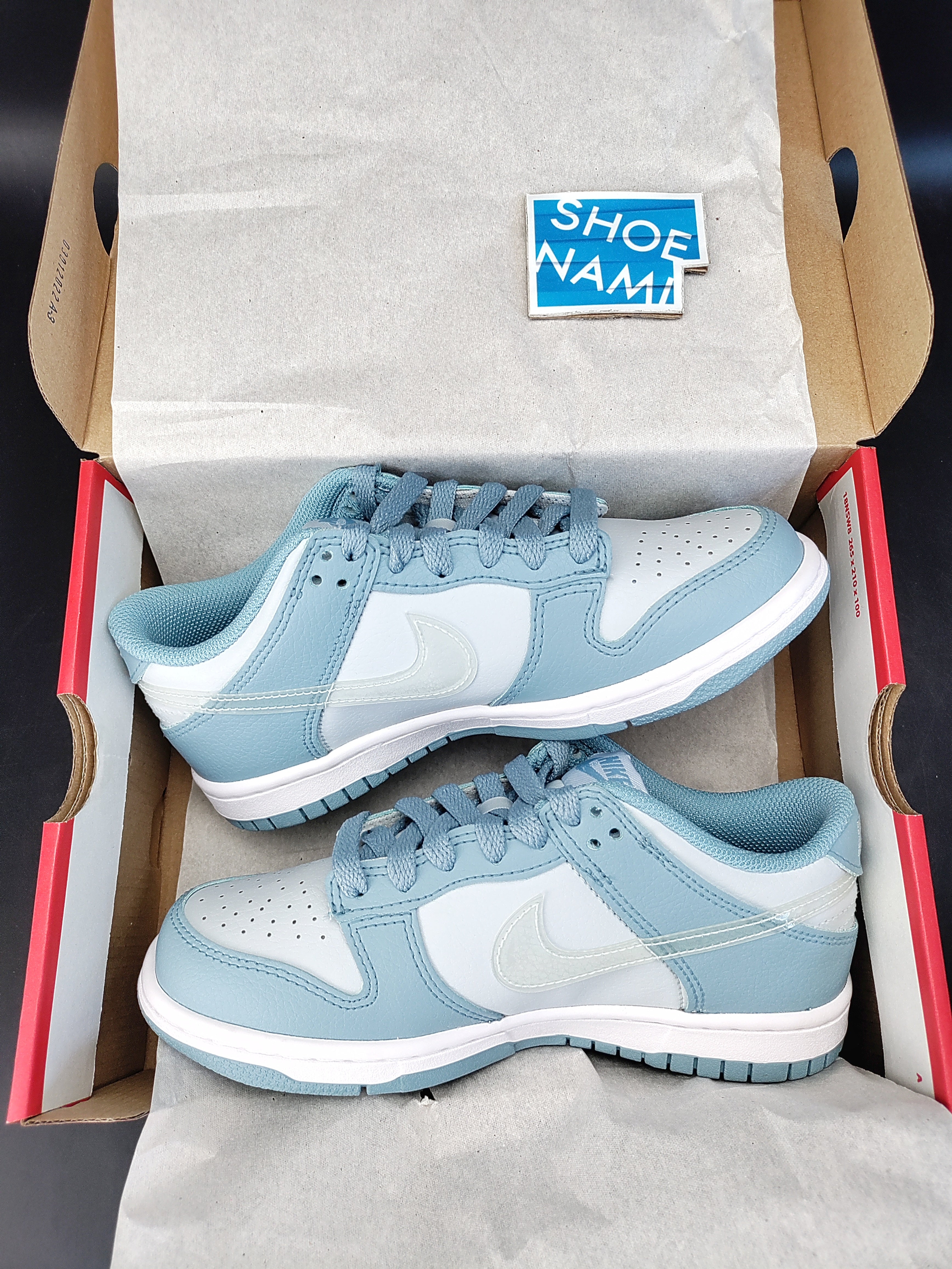 Nike Dunk Low (GS) 'Clear Blue Swoosh'