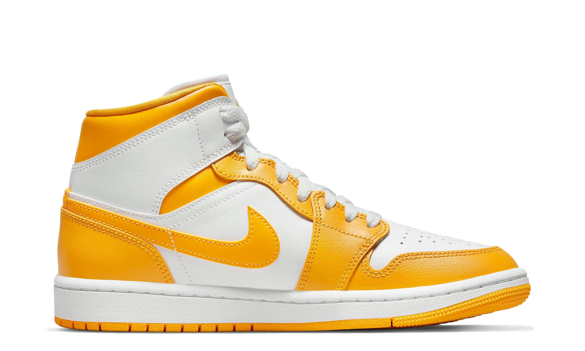 Air Jordan 1 Mid 'White/University Gold-White'