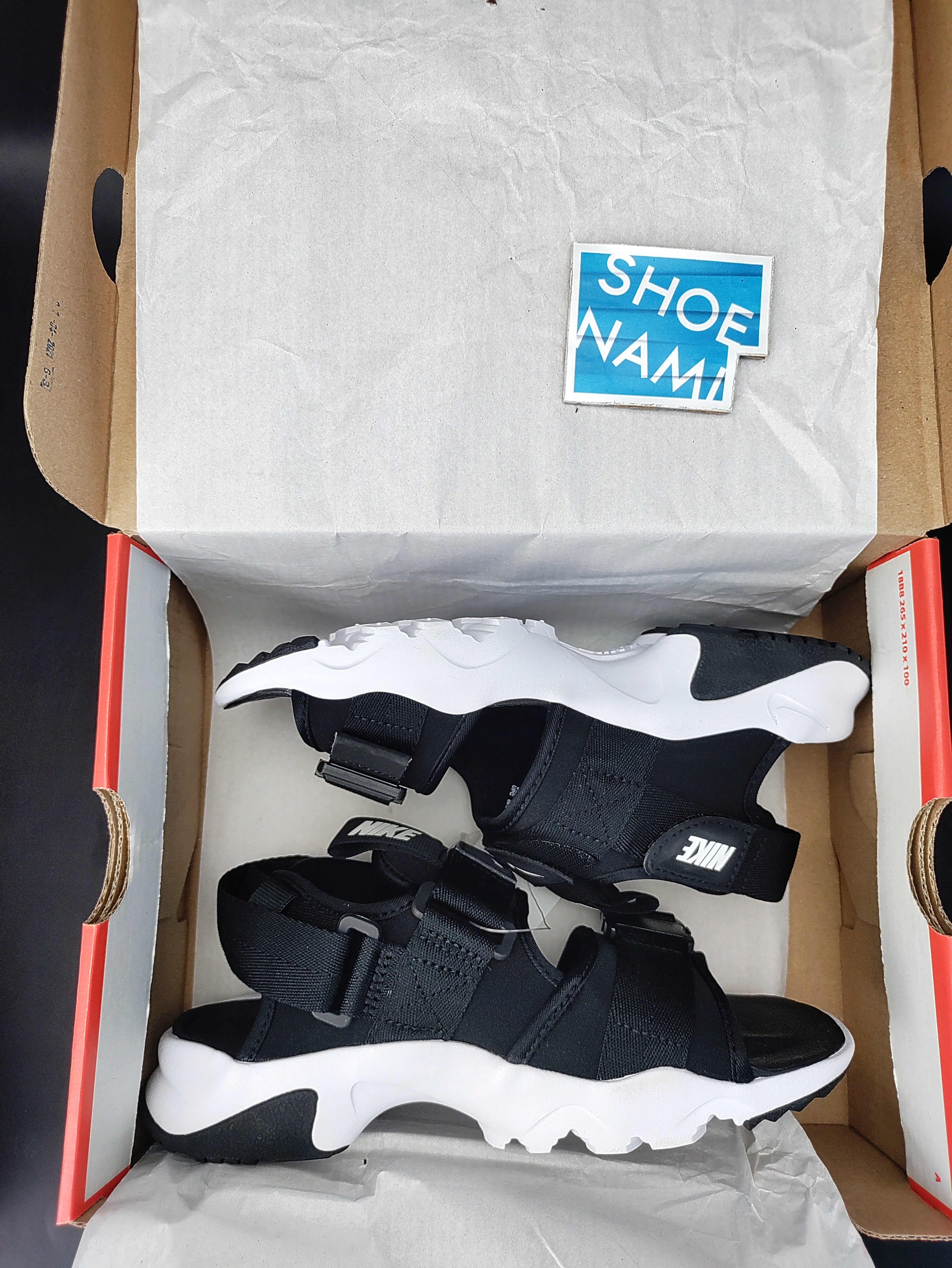 Nike Canyon Sandals 'Black/White'