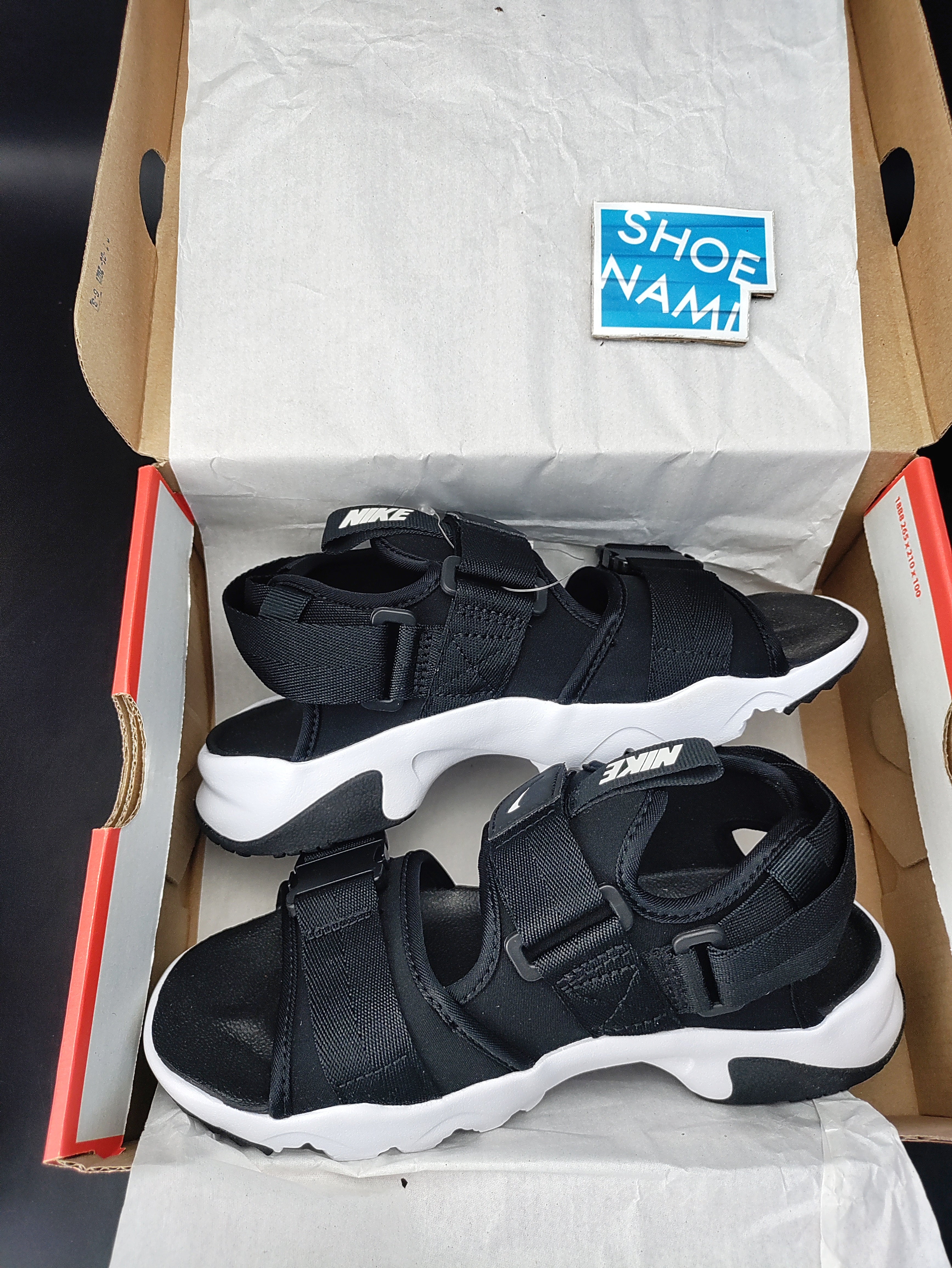 Nike Canyon Sandals 'Black/White'