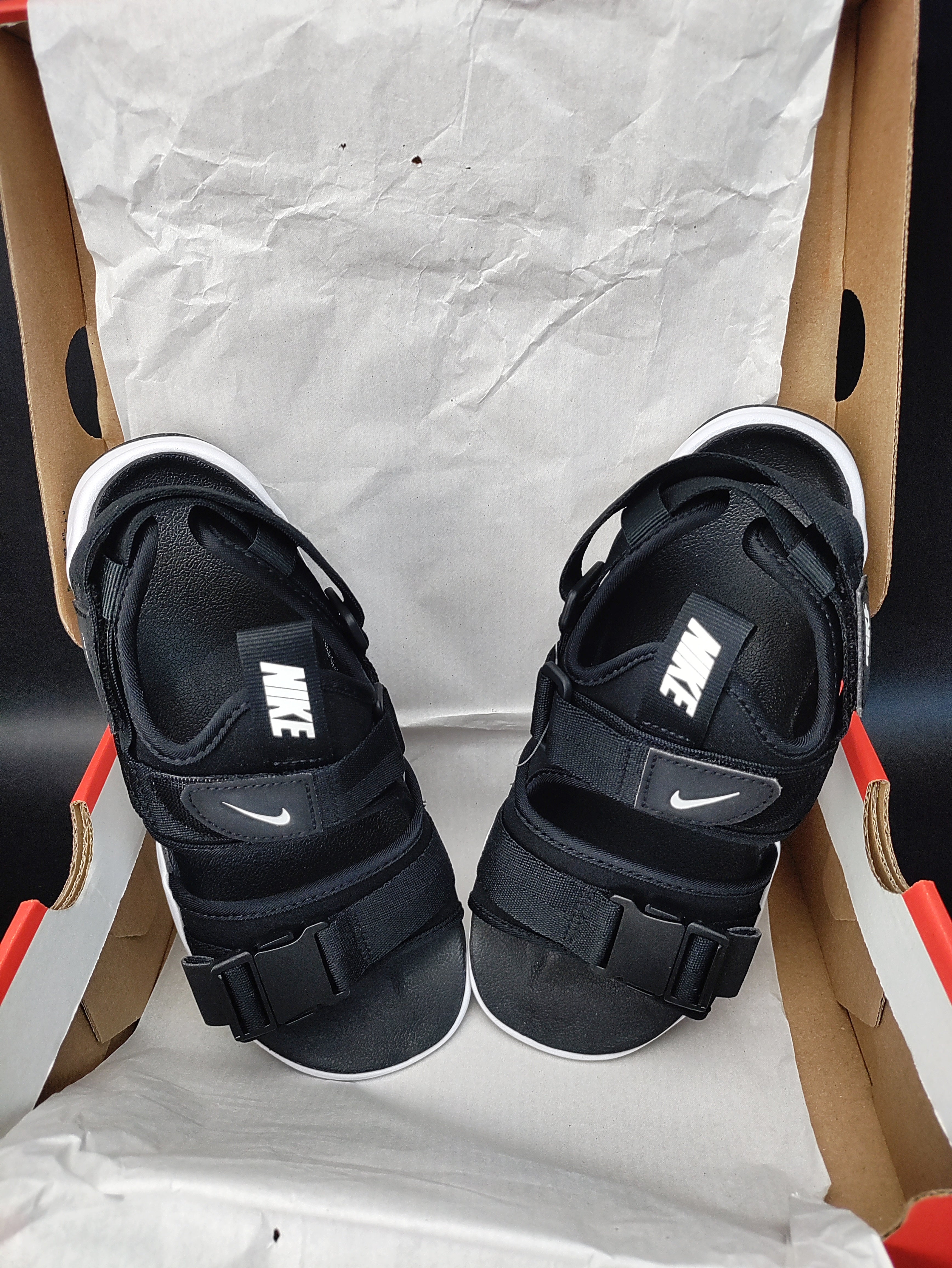 Nike Canyon Sandals 'Black/White'