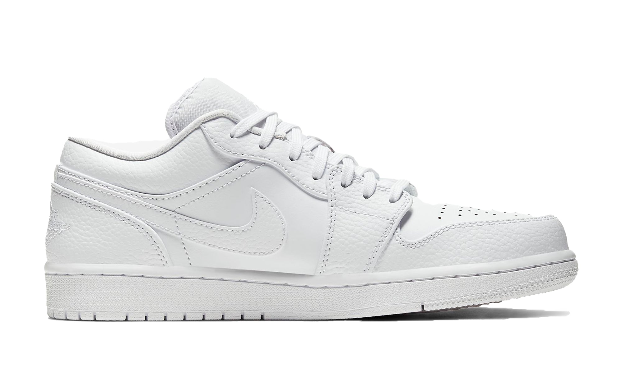 Air Jordan 1 Low 'Tumbled Leather Triple White'
