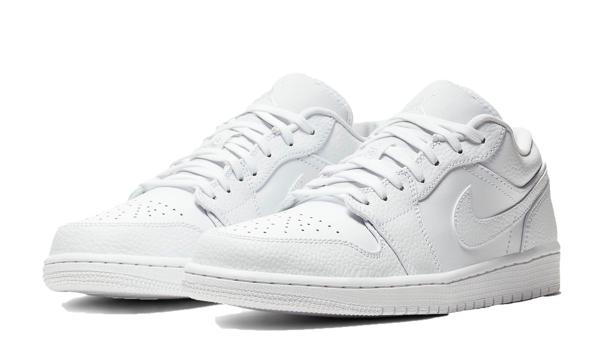 Air Jordan 1 Low 'Tumbled Leather Triple White'