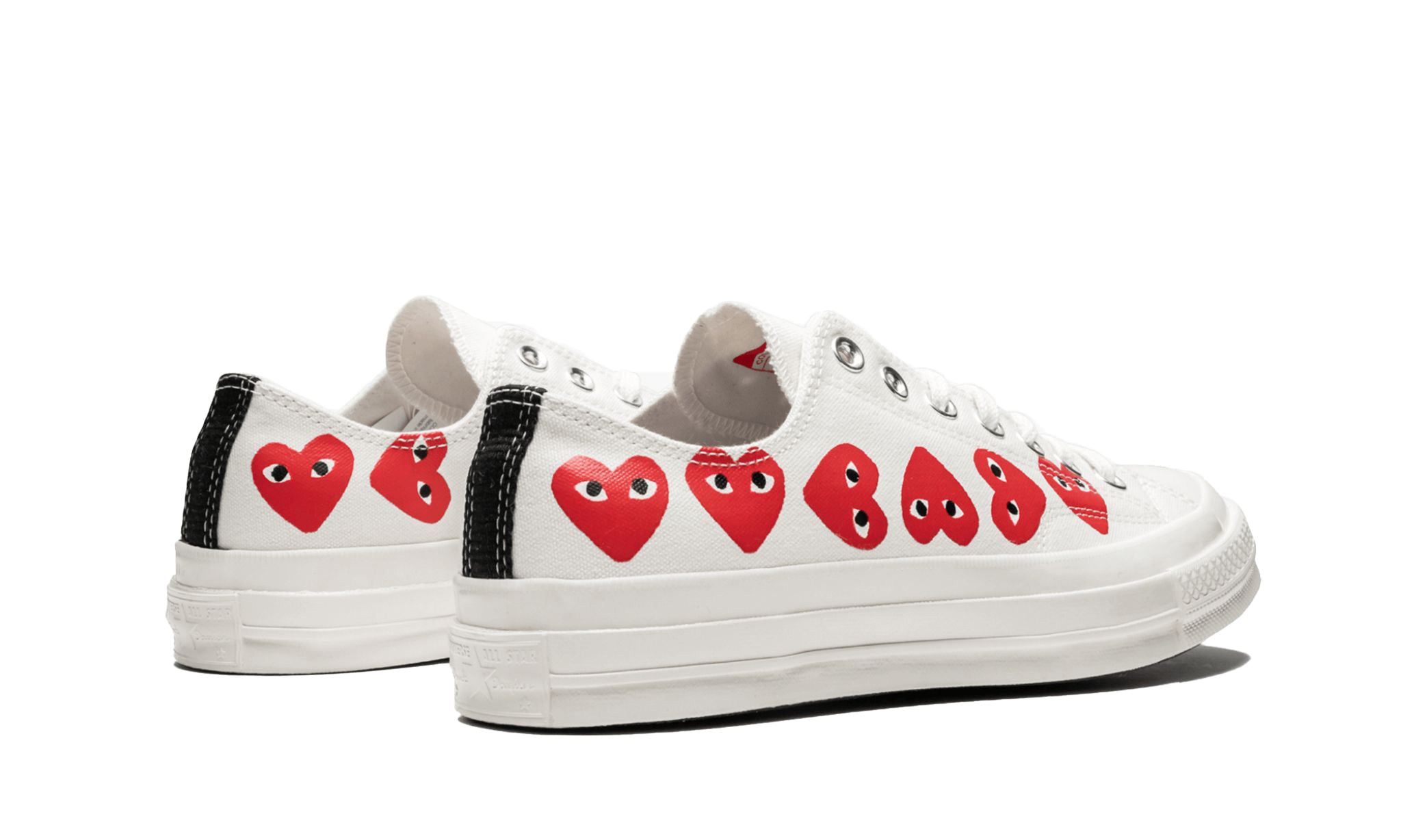 Converse X Comme Des Garçons CDG Play Chuck Taylor 'Low-Top Multi Heart White'