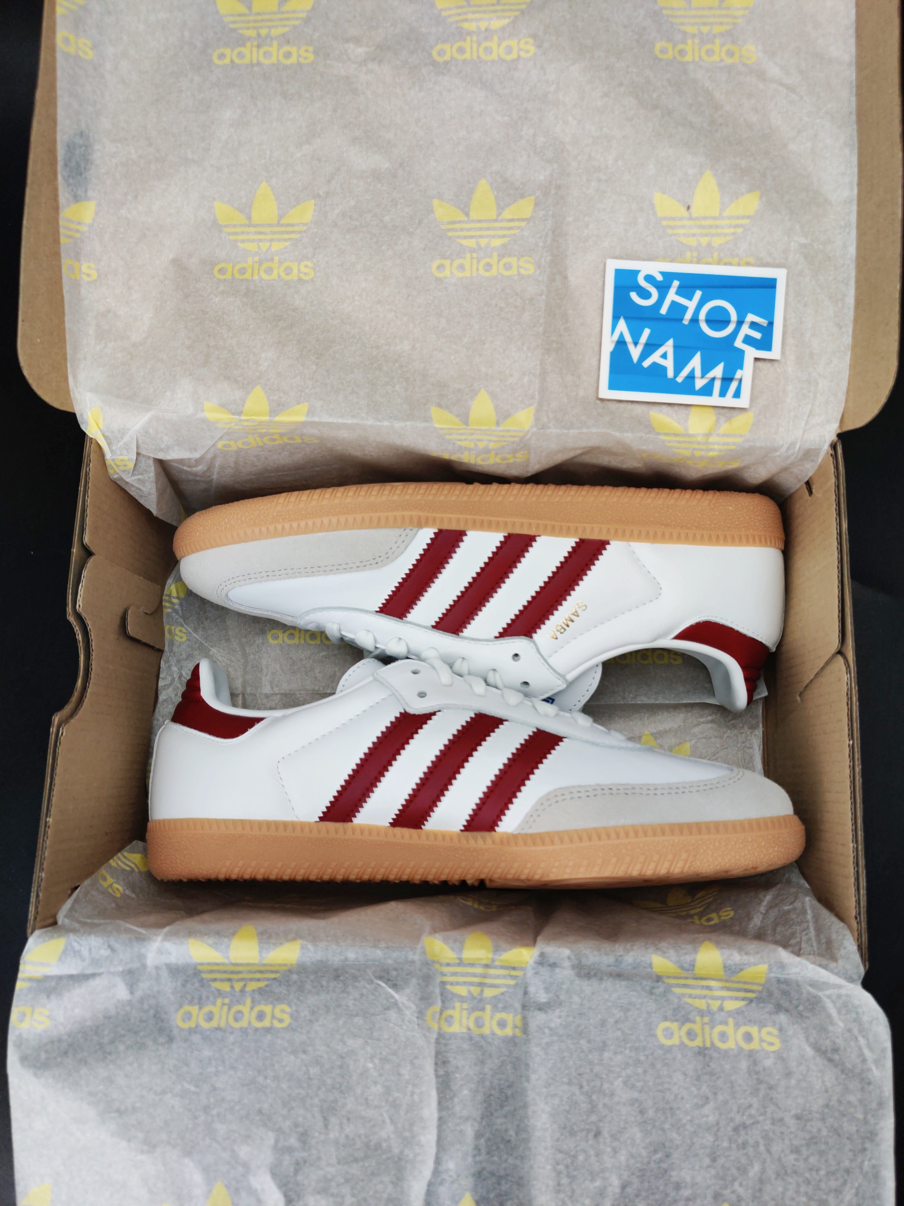 adidas Samba OG 'Cloud White & Collegiate Burgundy'