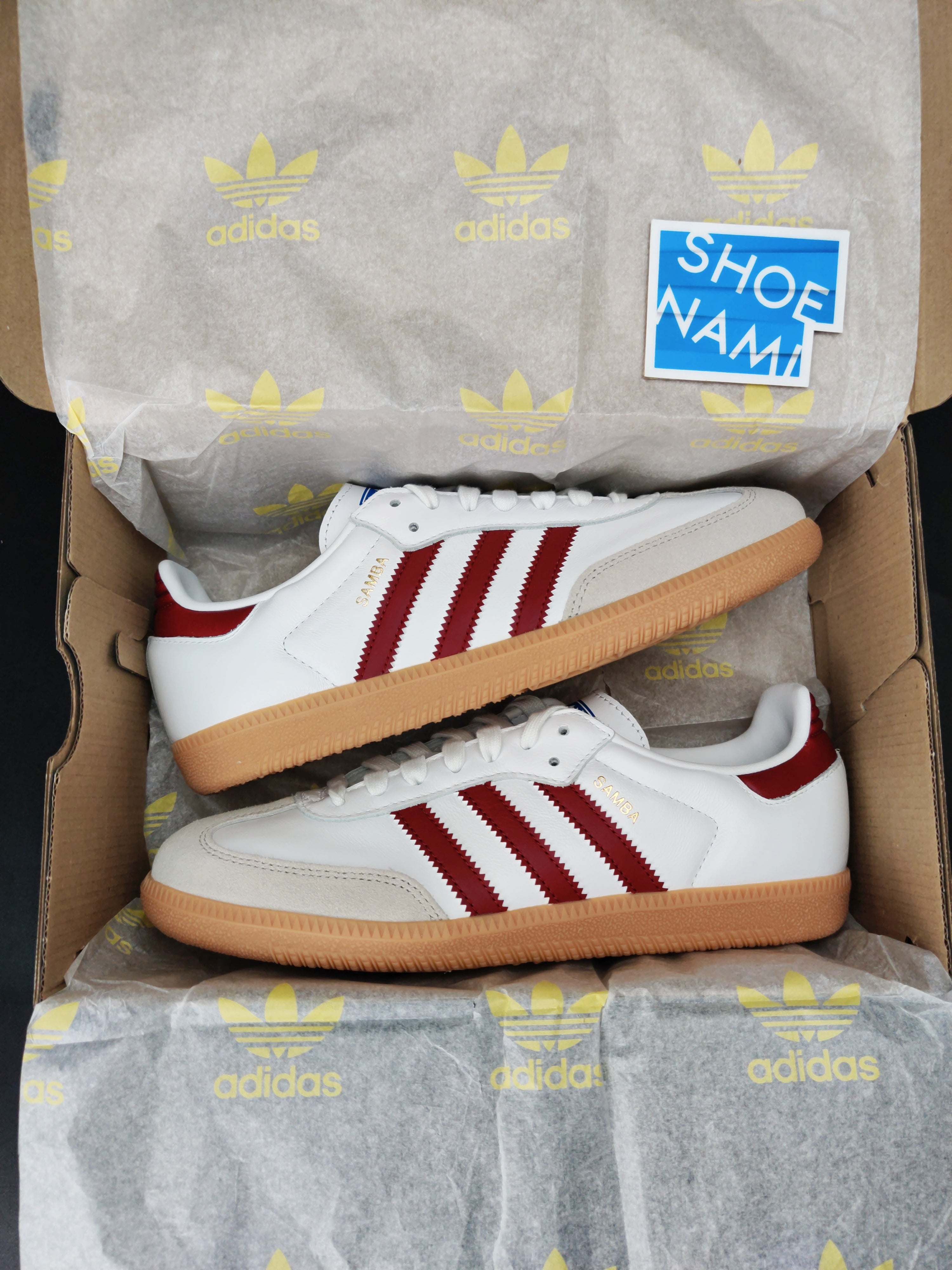 adidas Samba OG 'Cloud White & Collegiate Burgundy'