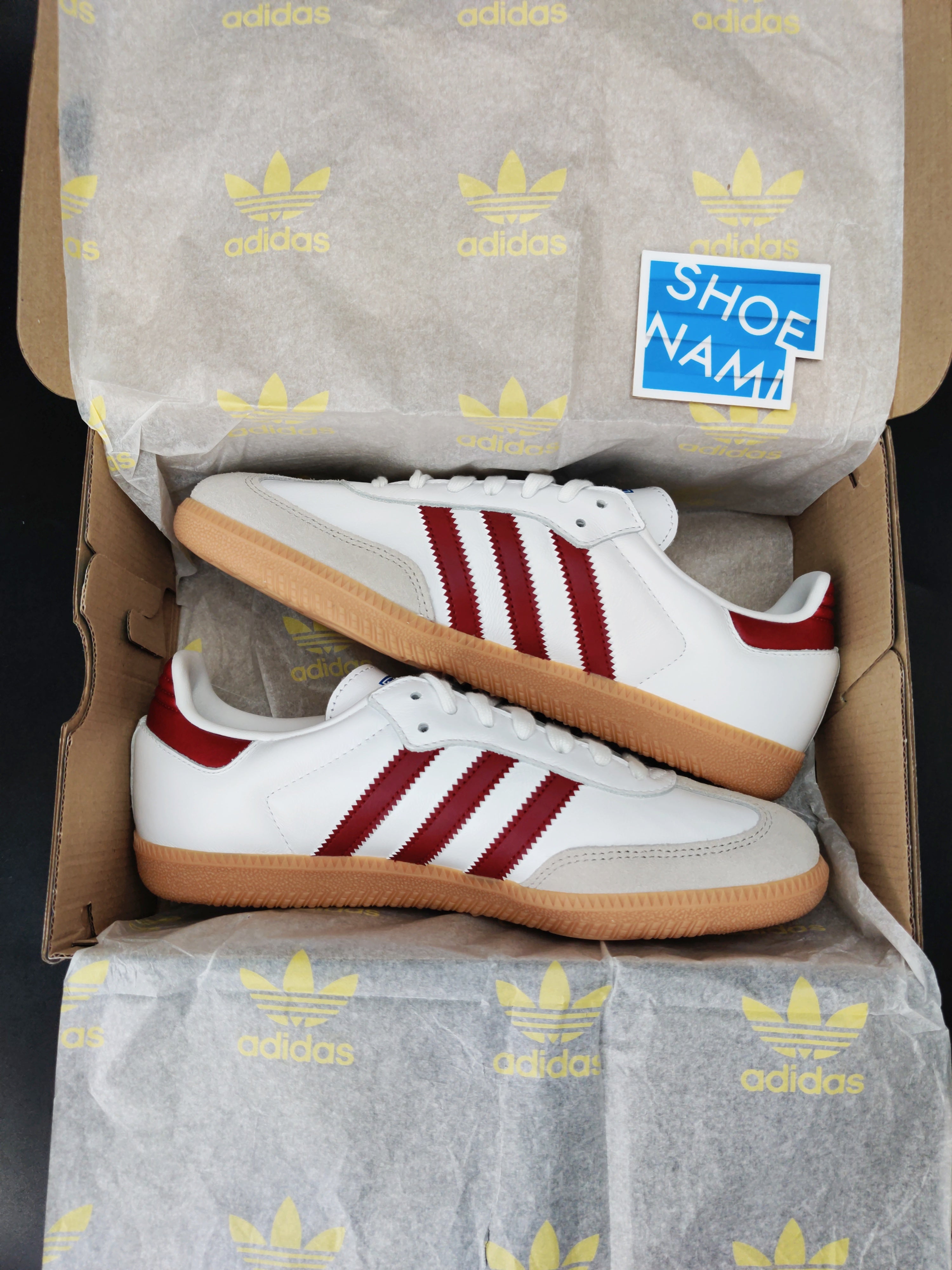 adidas Samba OG 'Cloud White & Collegiate Burgundy'