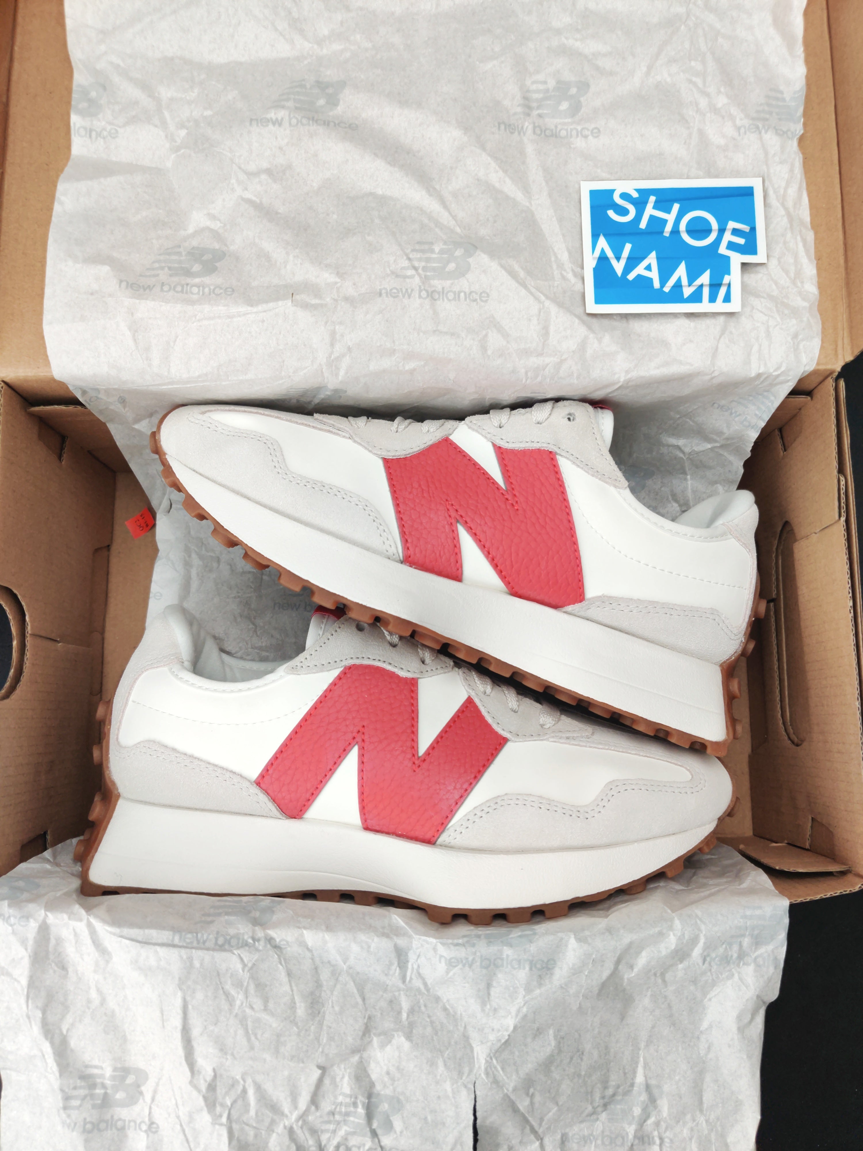 New Balance 327 Moonbeam 'True Red'