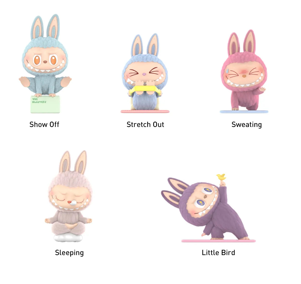 POP MART LABUBU 'THE MONSTERS LAZY YOGA' (WHOLE SET)