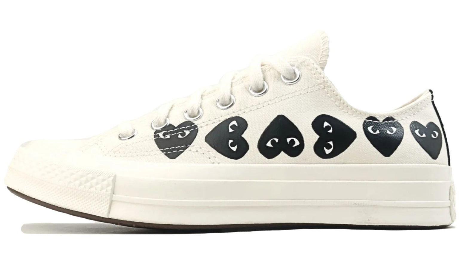 Converse X Comme Des Garçons CDG Play Chuck Taylor 'Multi-Heart Milk White'
