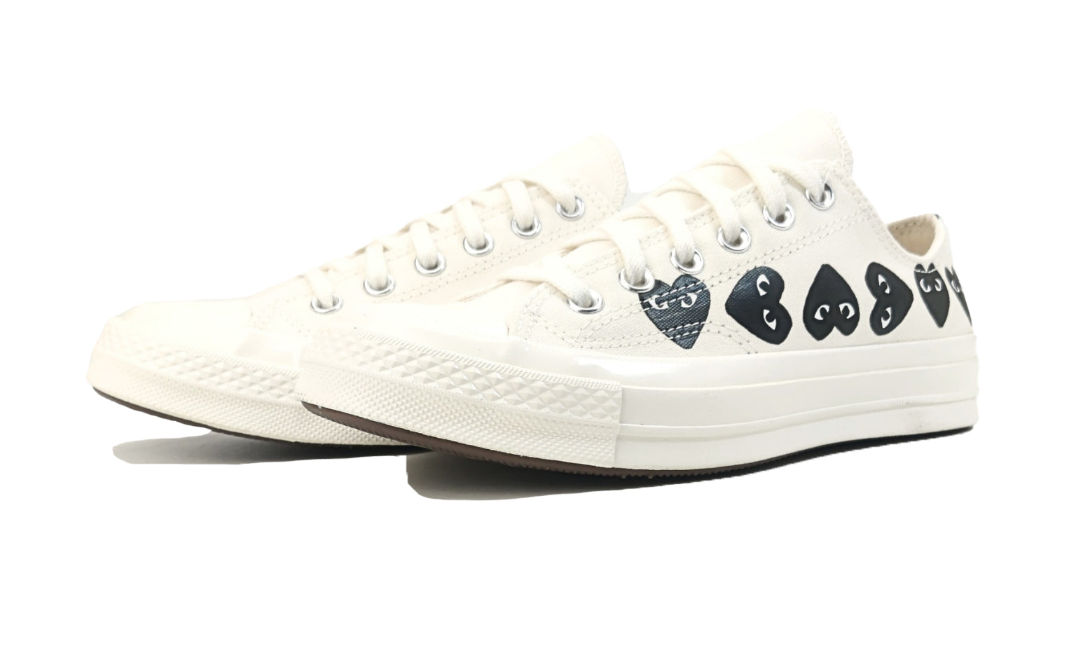Converse X Comme Des Garçons CDG Play Chuck Taylor 'Multi-Heart Milk White'