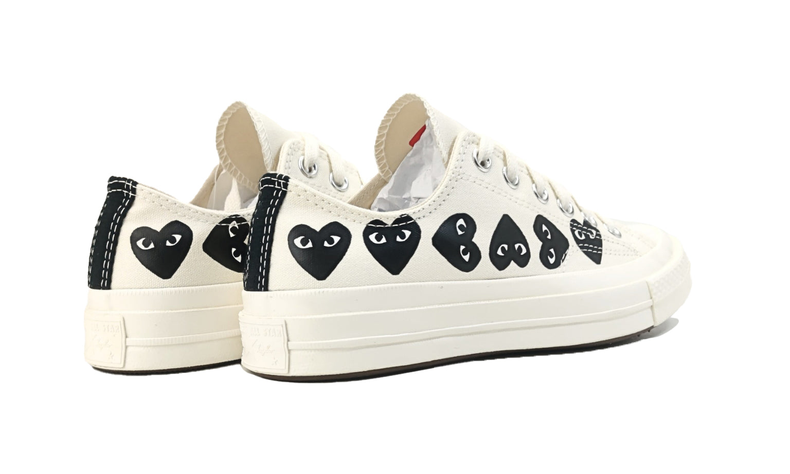 Converse X Comme Des Garçons CDG Play Chuck Taylor 'Multi-Heart Milk White'
