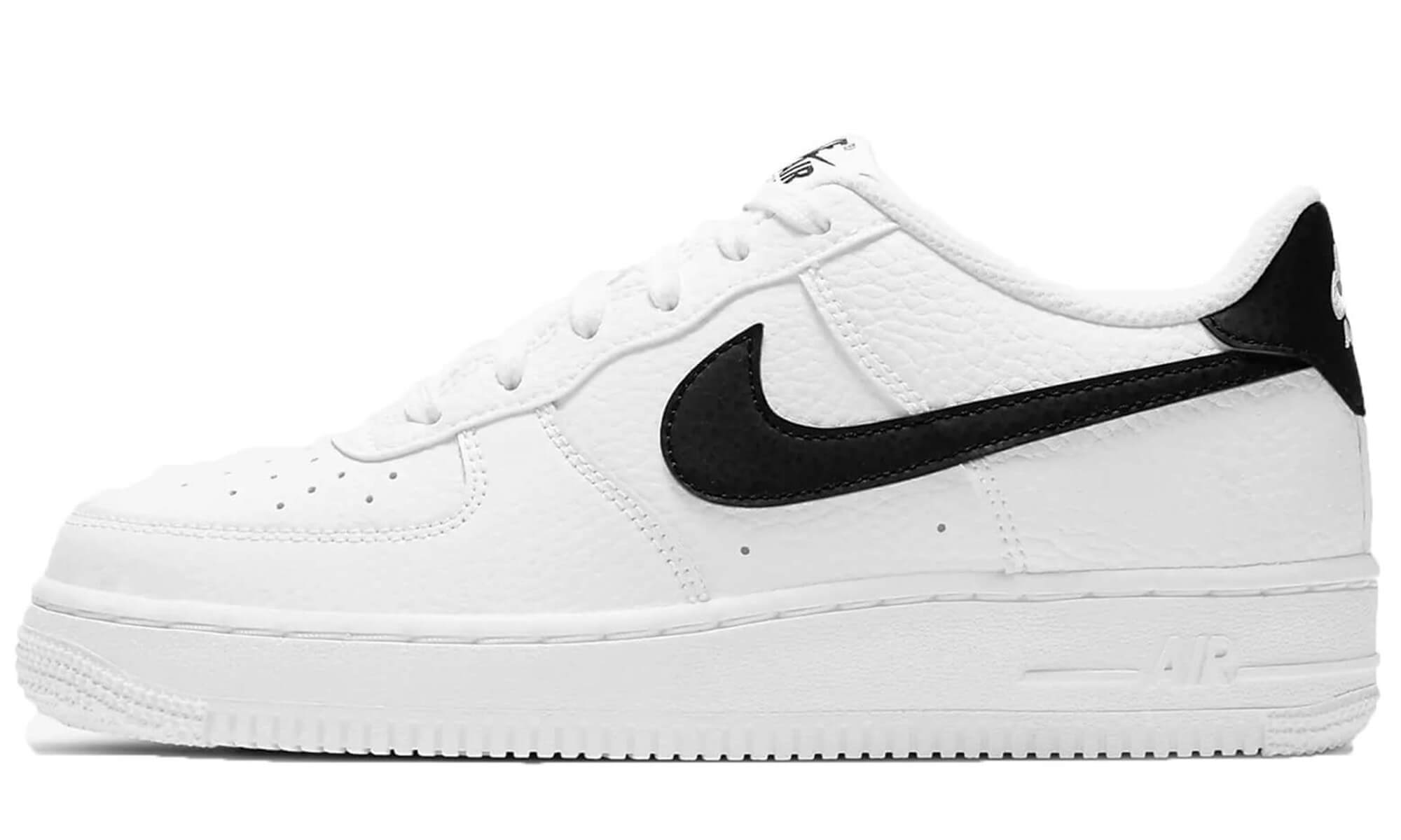 Womens black and white nike air store force 1