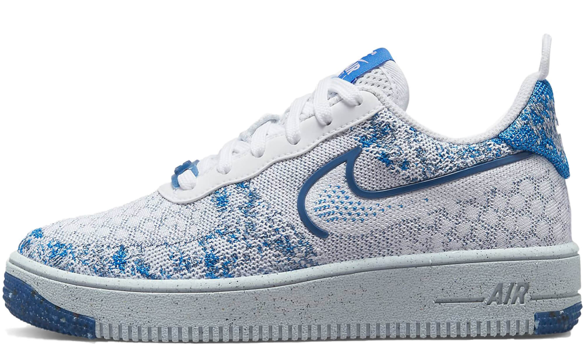Nike Air Force 1 Crater Flyknit Next Nature (GS) 'White/Dark Marina Blue'