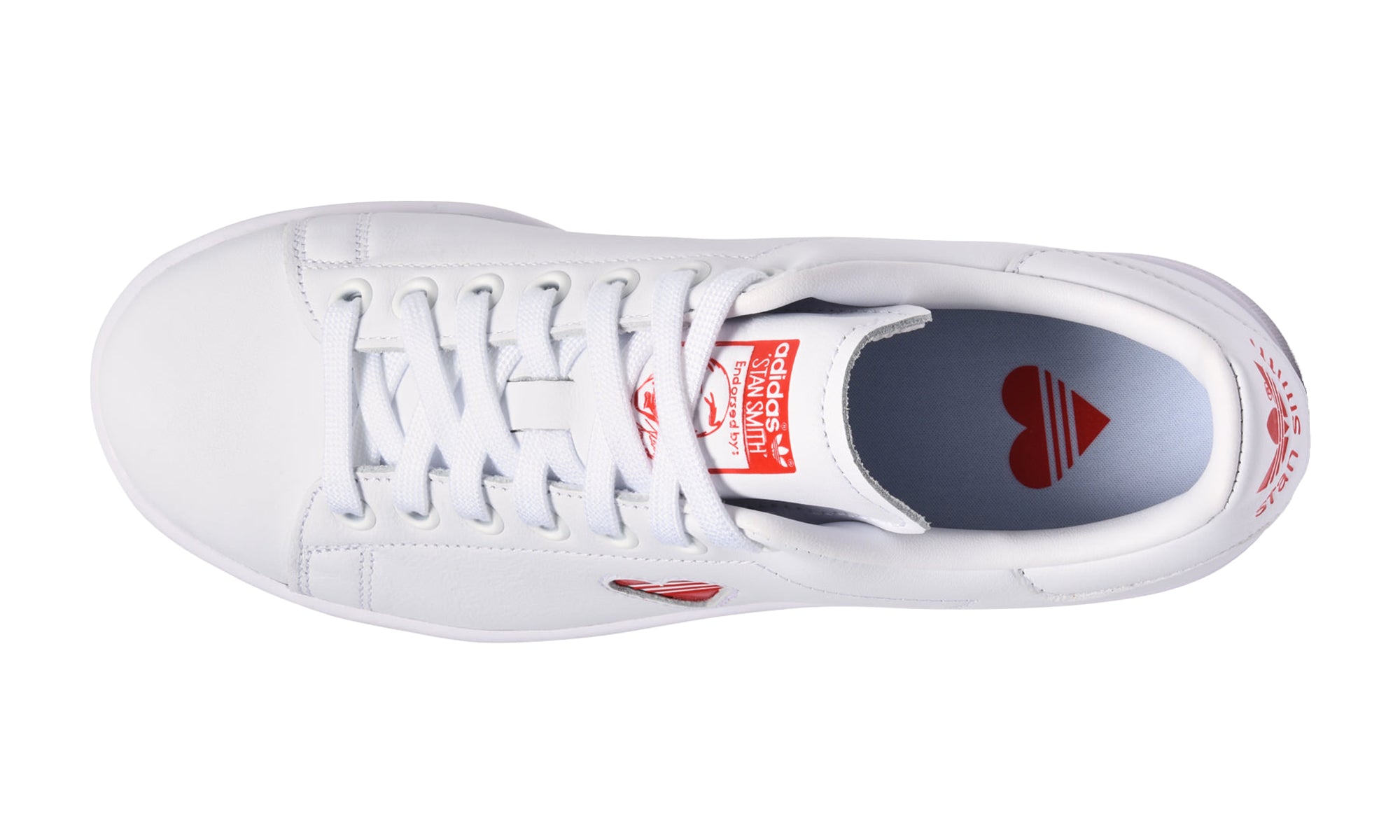 Adidas originals stan smith sneakers with red heart best sale