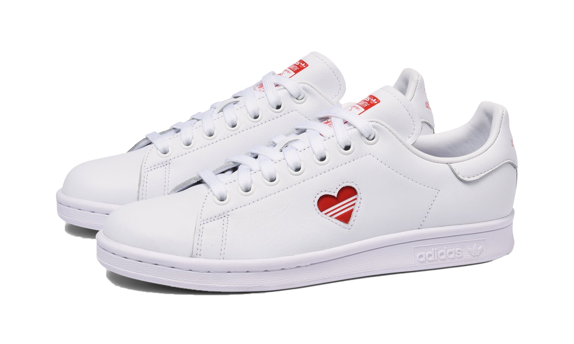 Adidas originals stan smith trainers sales with red heart