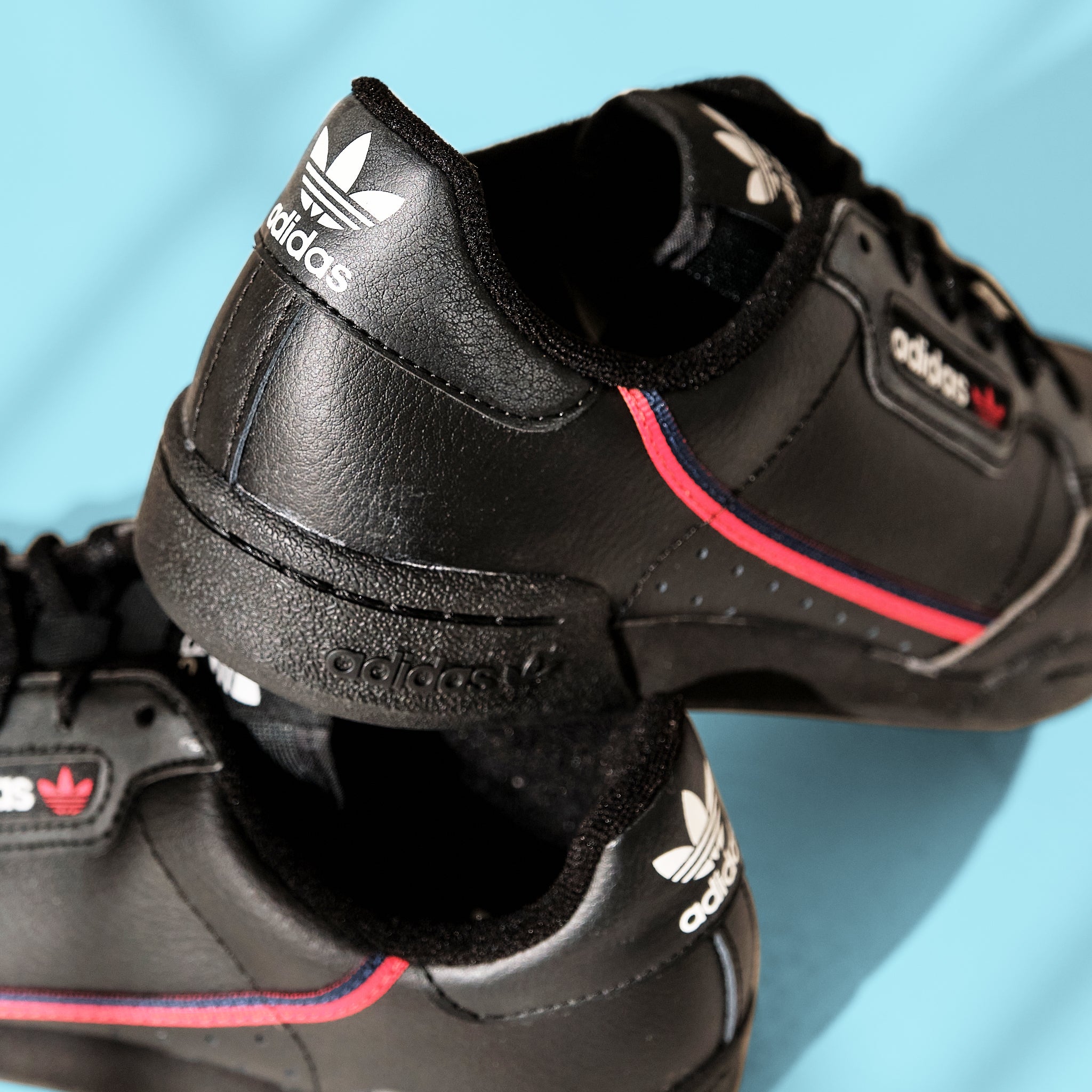 Adidas continental best sale 80 black pink