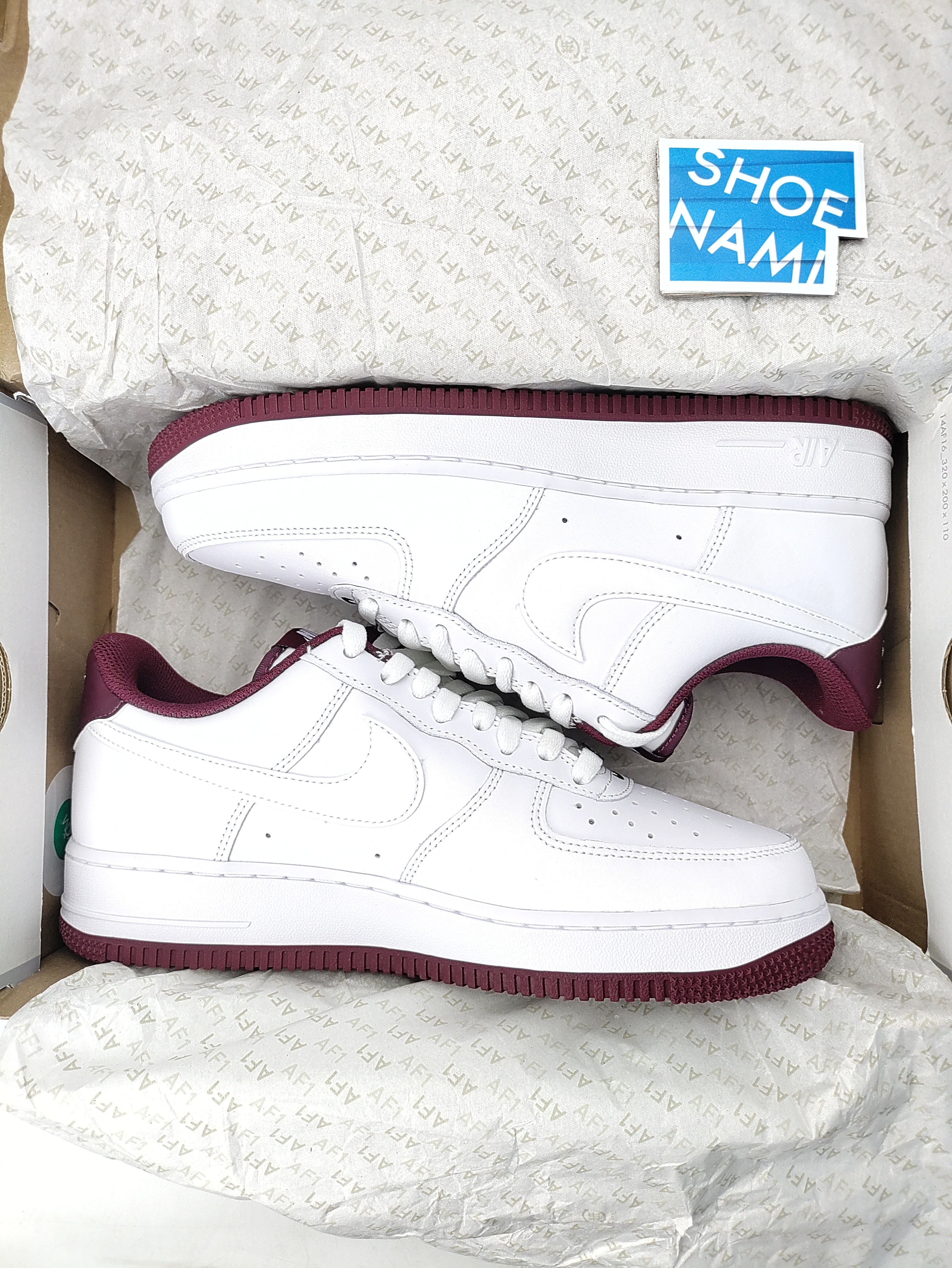 Nike Air Force 1 07 White Dark Beetroot