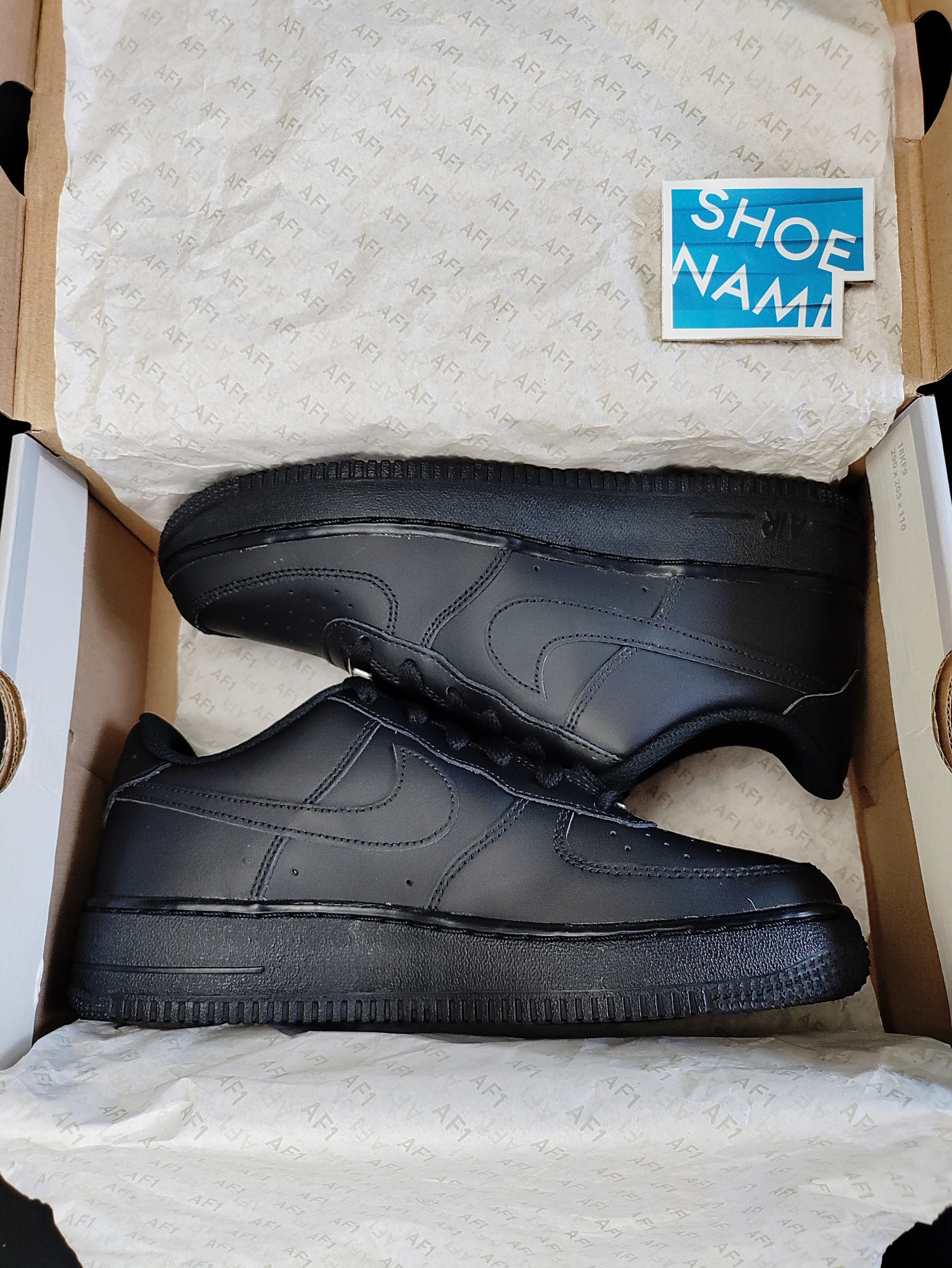 Nike Air Force 1 GS Triple Black OLD DEFECTIVE