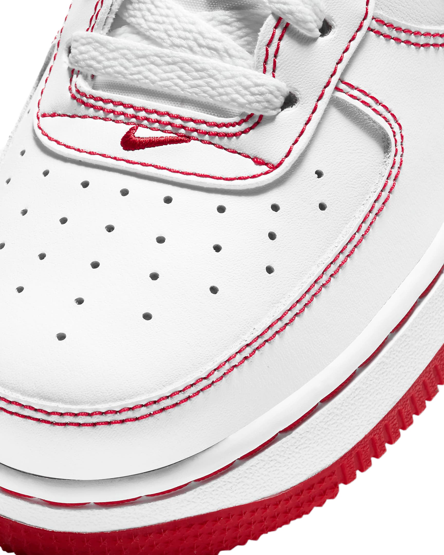 Nike Air Force 1 (GS) 'Stitch Red'
