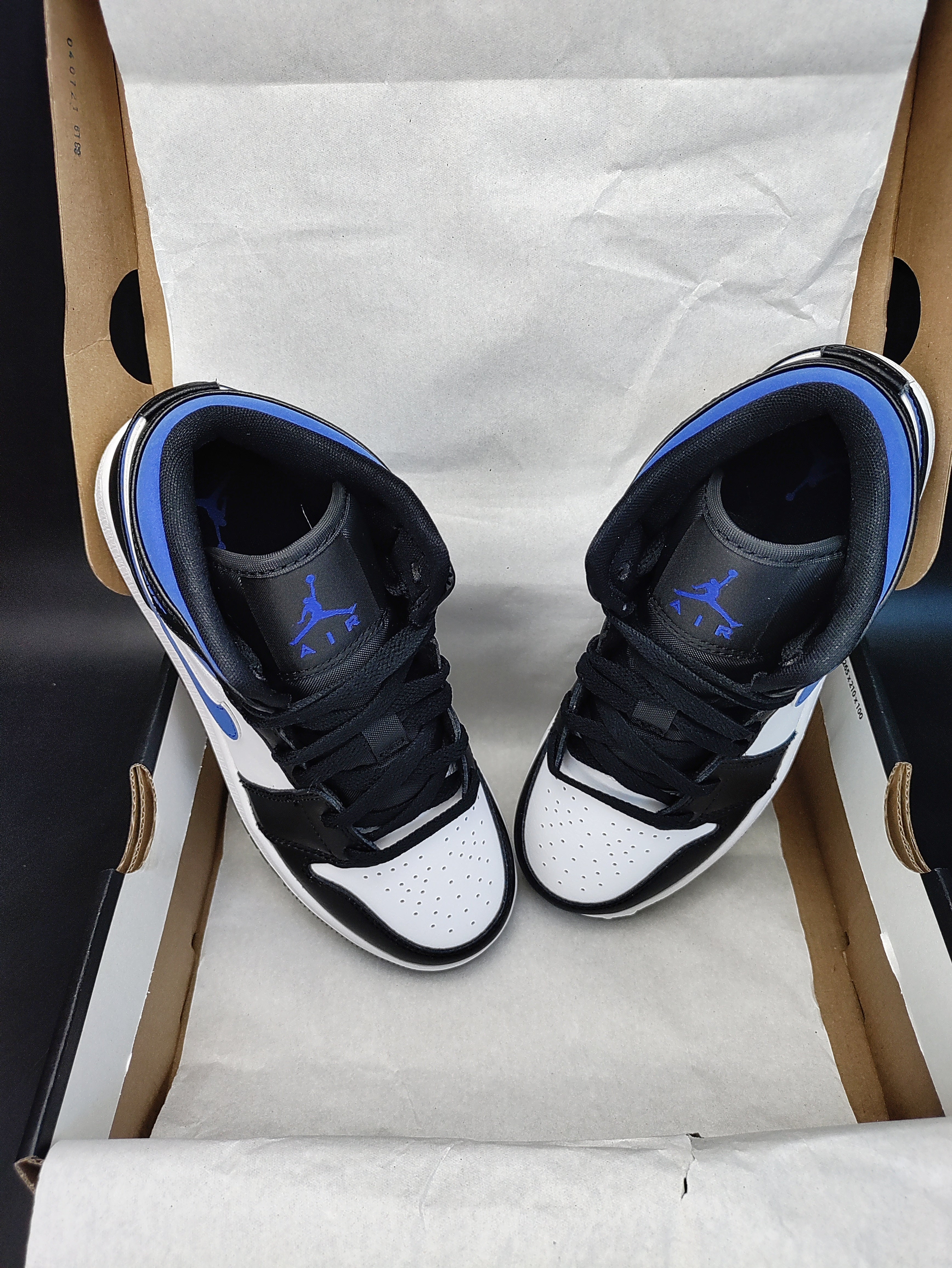 Air Jordan 1 Mid (GS) 'White/Racer Blue'