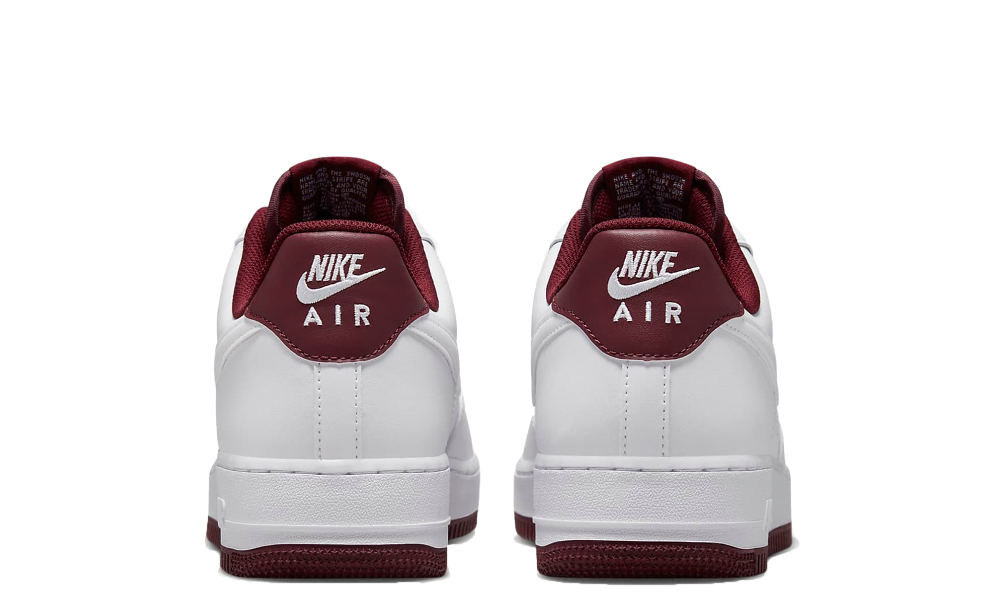 Nike air force white on sale bordeaux