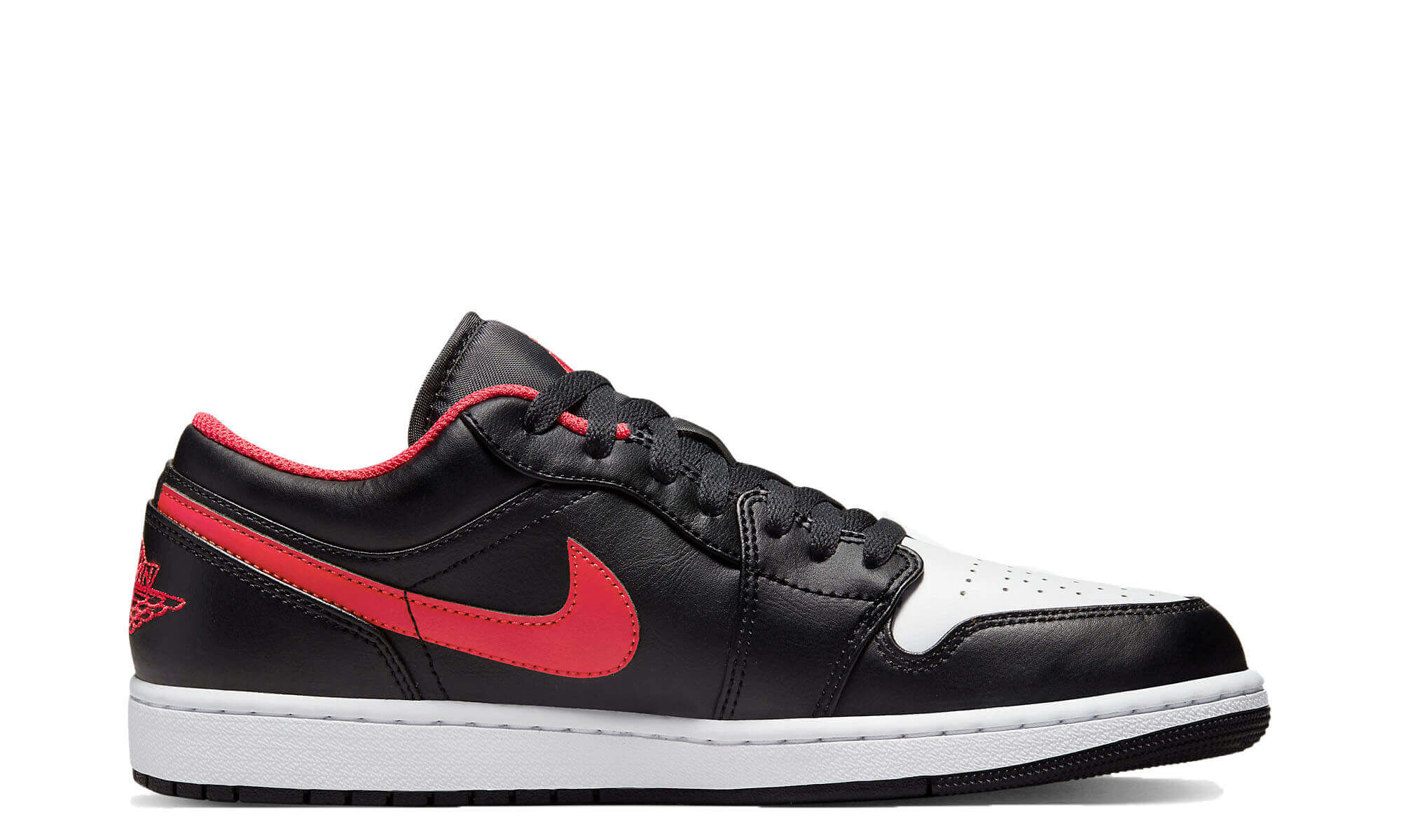 Air jordan 1 on sale low black red white