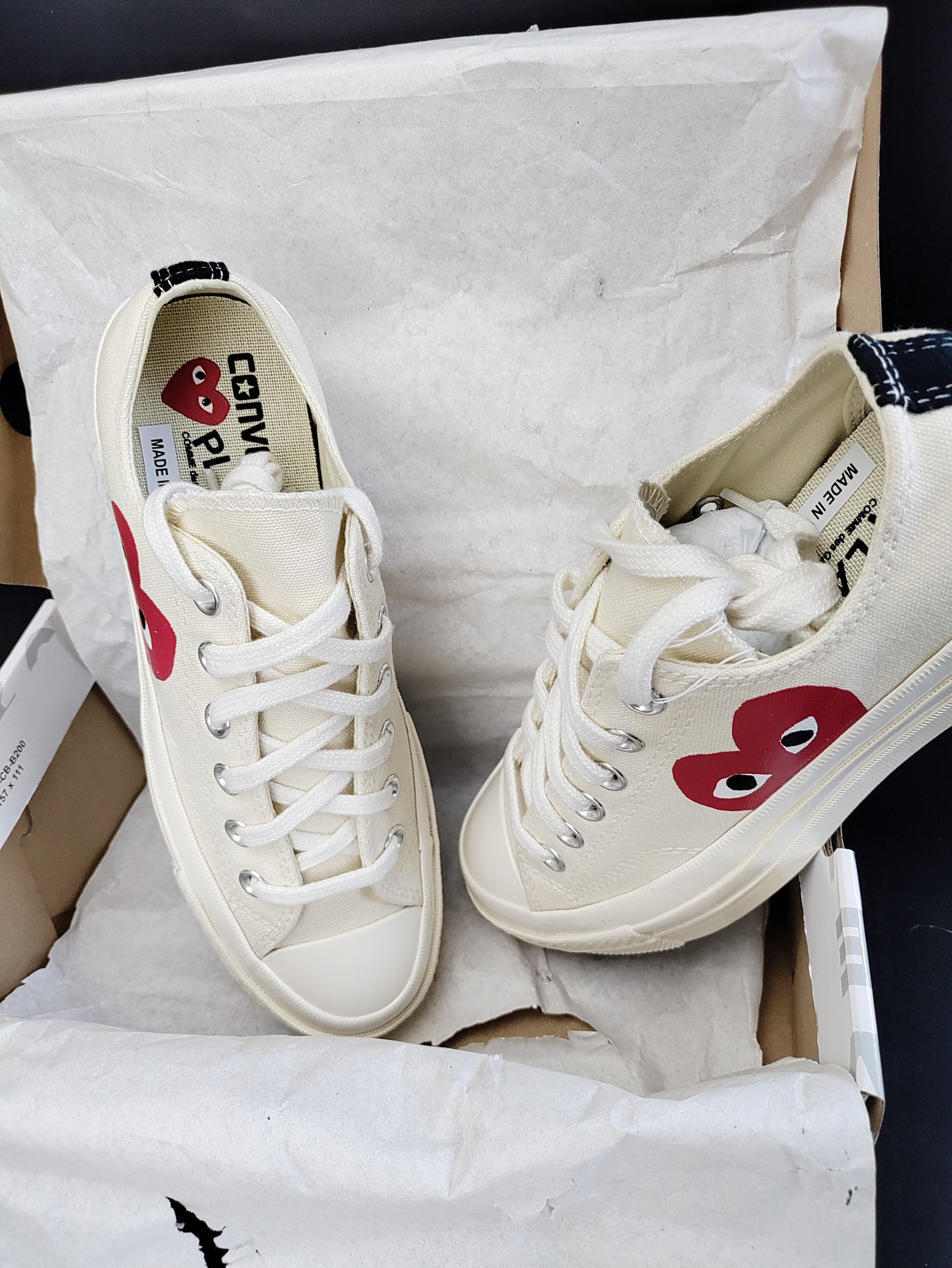 Converse X Comme Des Gar ons CDG Play Chuck Taylor Low Top White