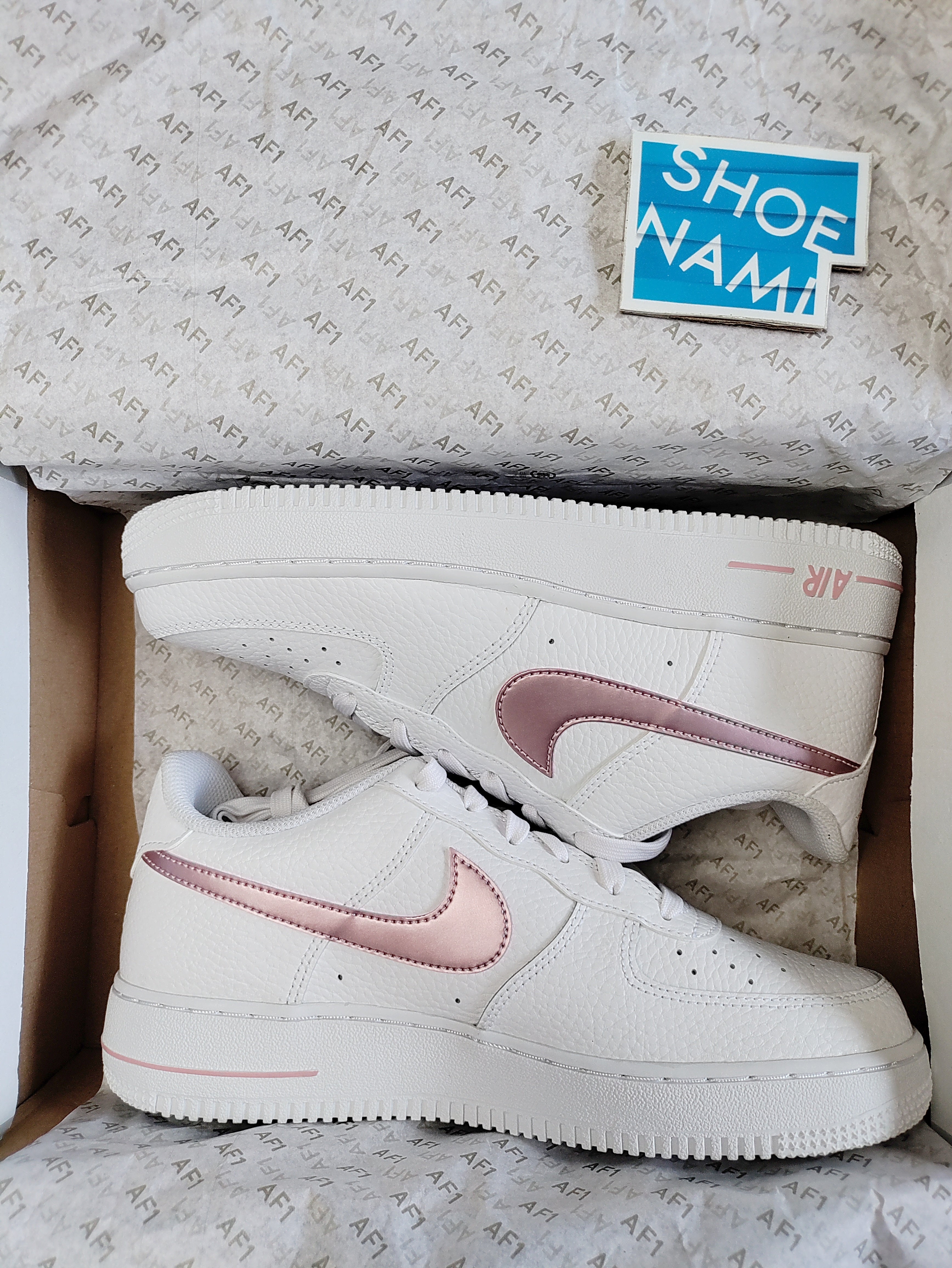 Nike air force hot sale pink white