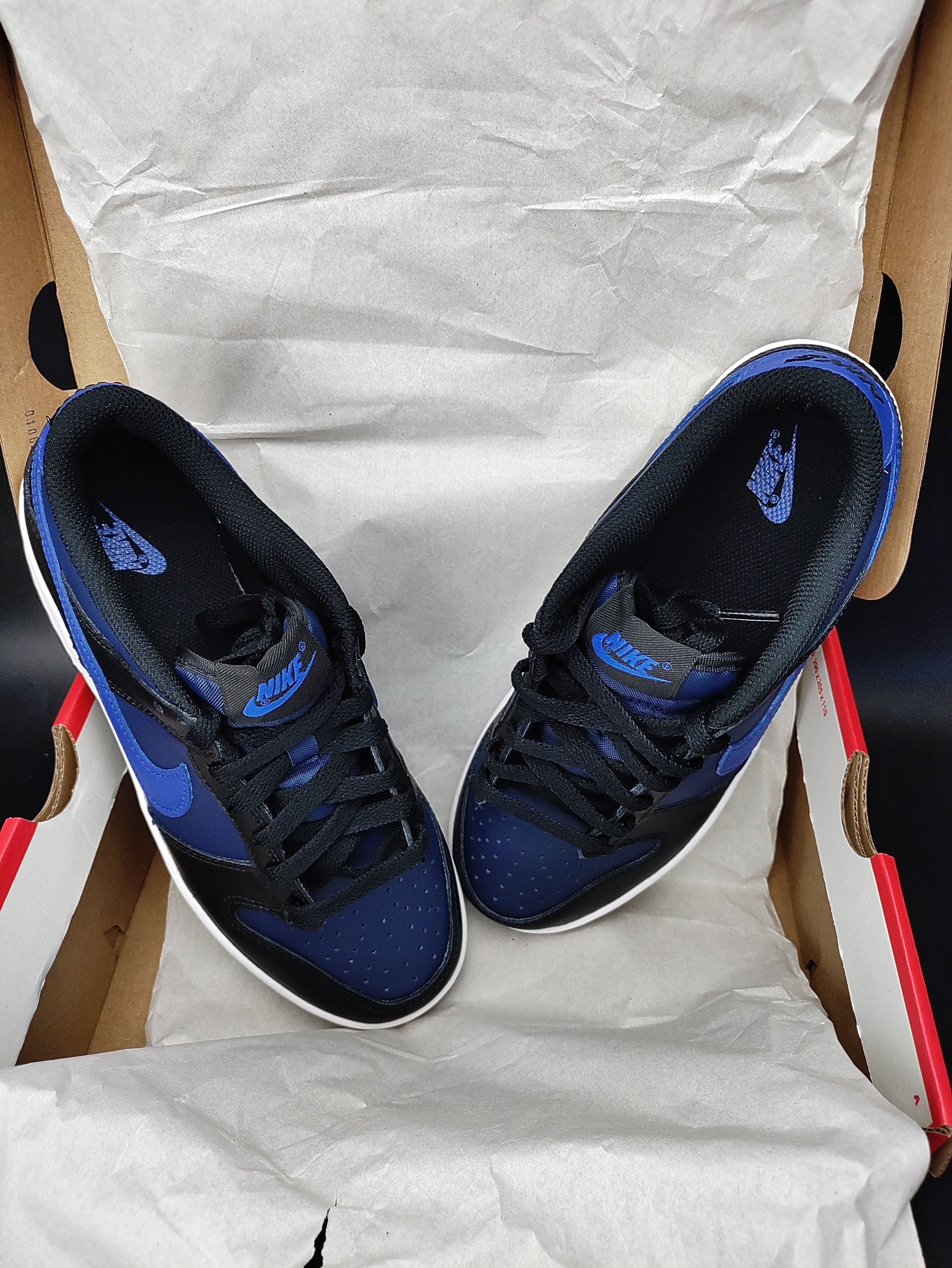 Nike dunk low top gs midnight navy white