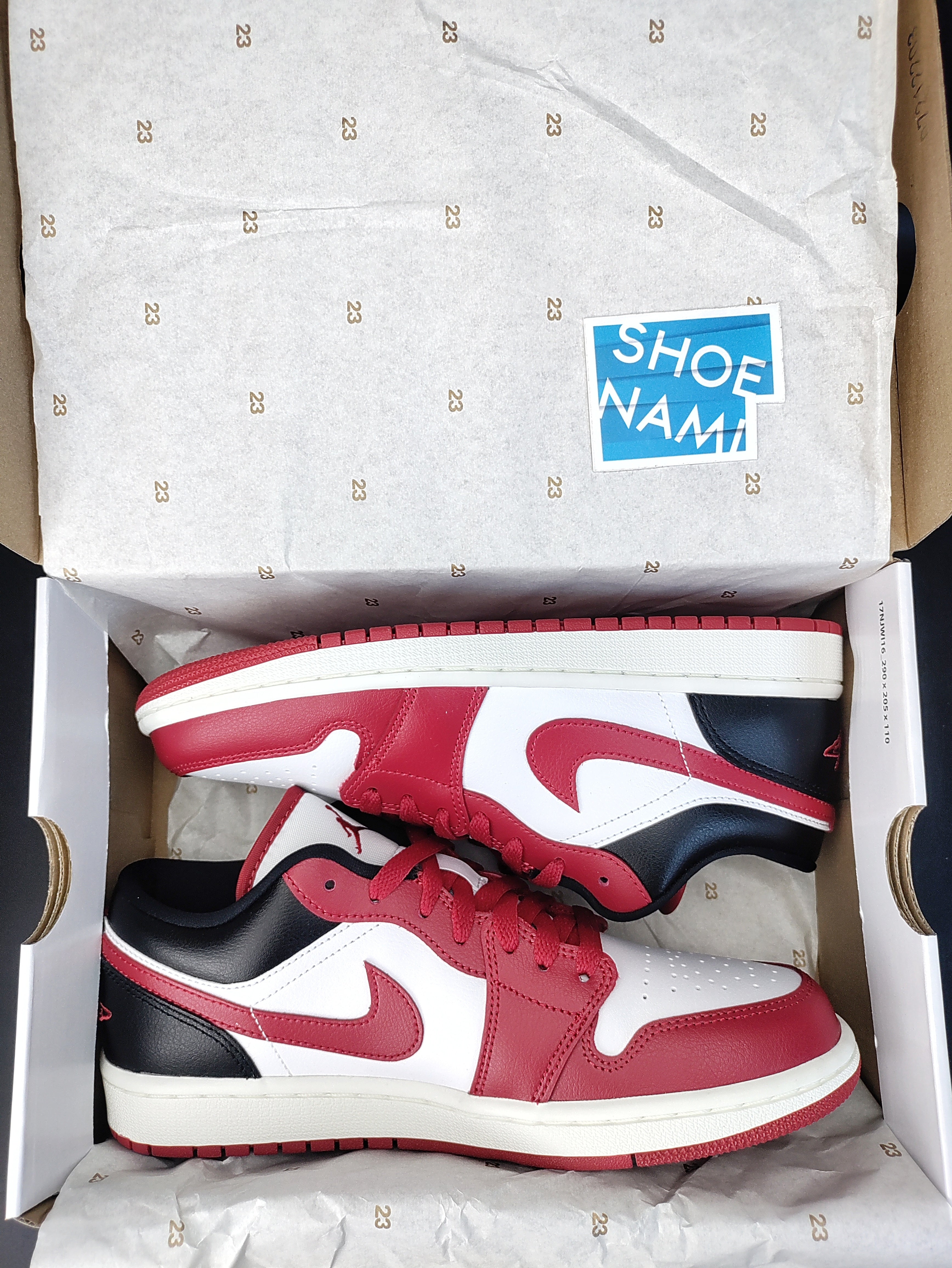 Air Jordan 1 Low White Gym Red Black Sail