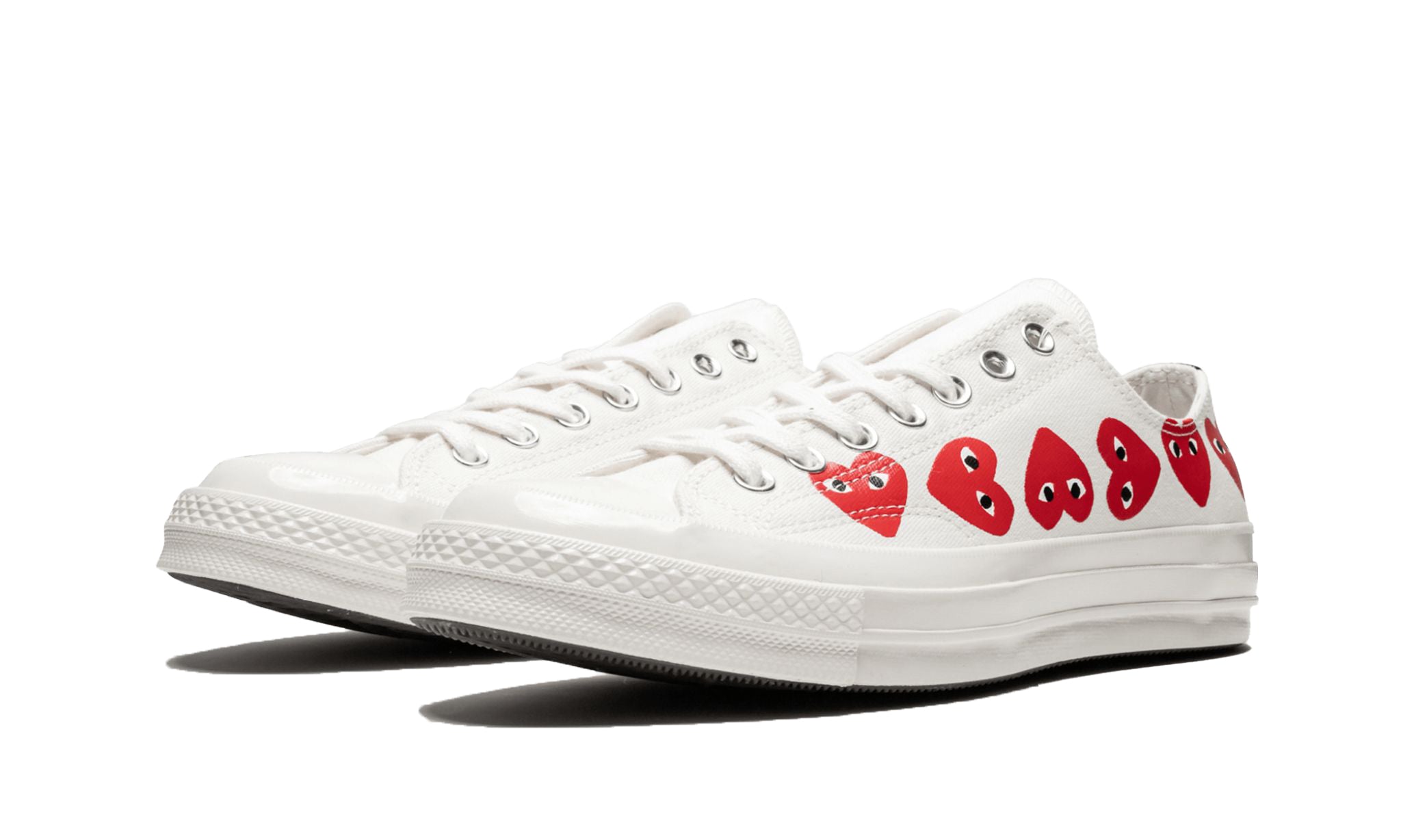 Converse X Comme Des Gar ons CDG Play Chuck Taylor Low Top Multi Heart White